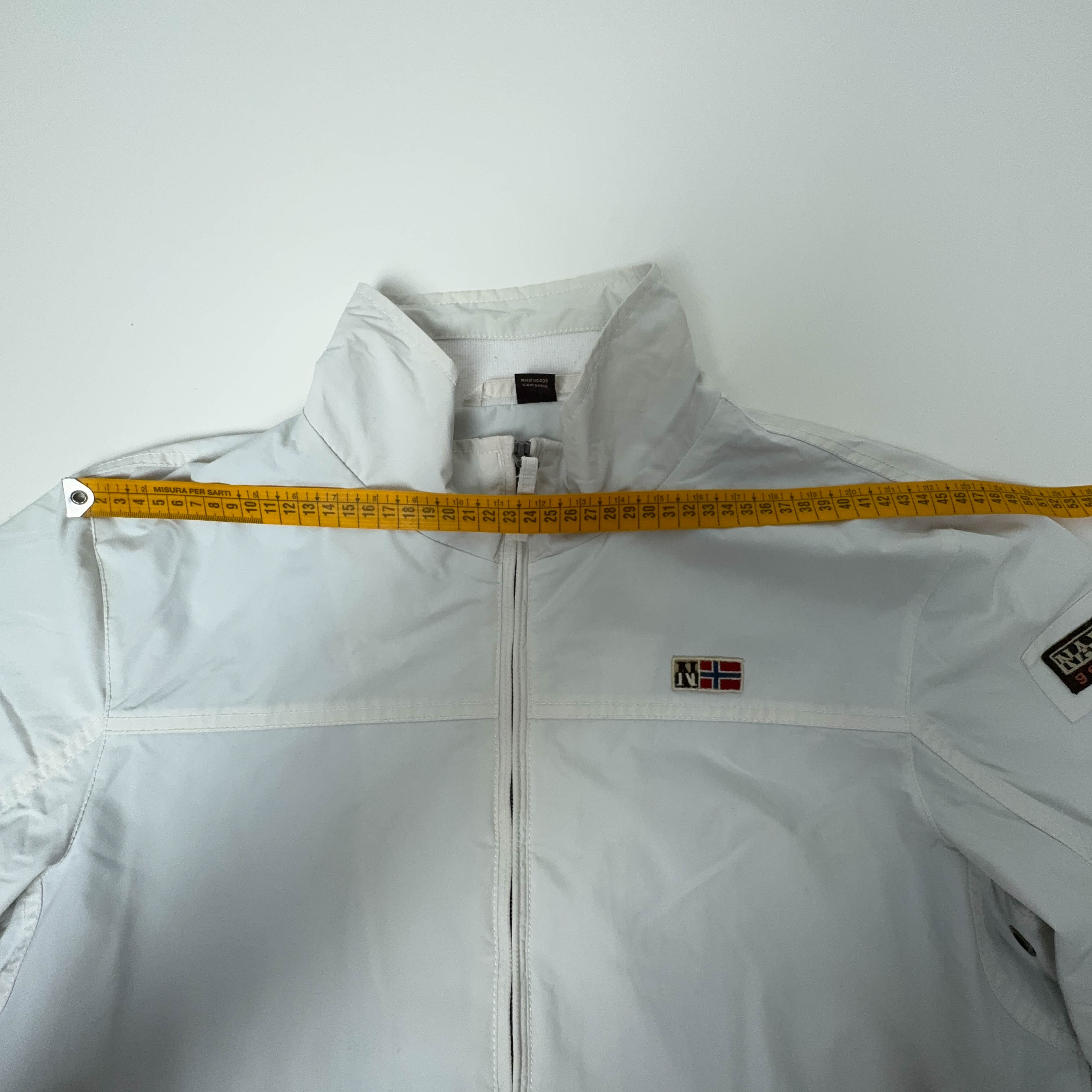 Giacca a vento Napapijri Vintage bianca con zip intera - Taglia M uomo