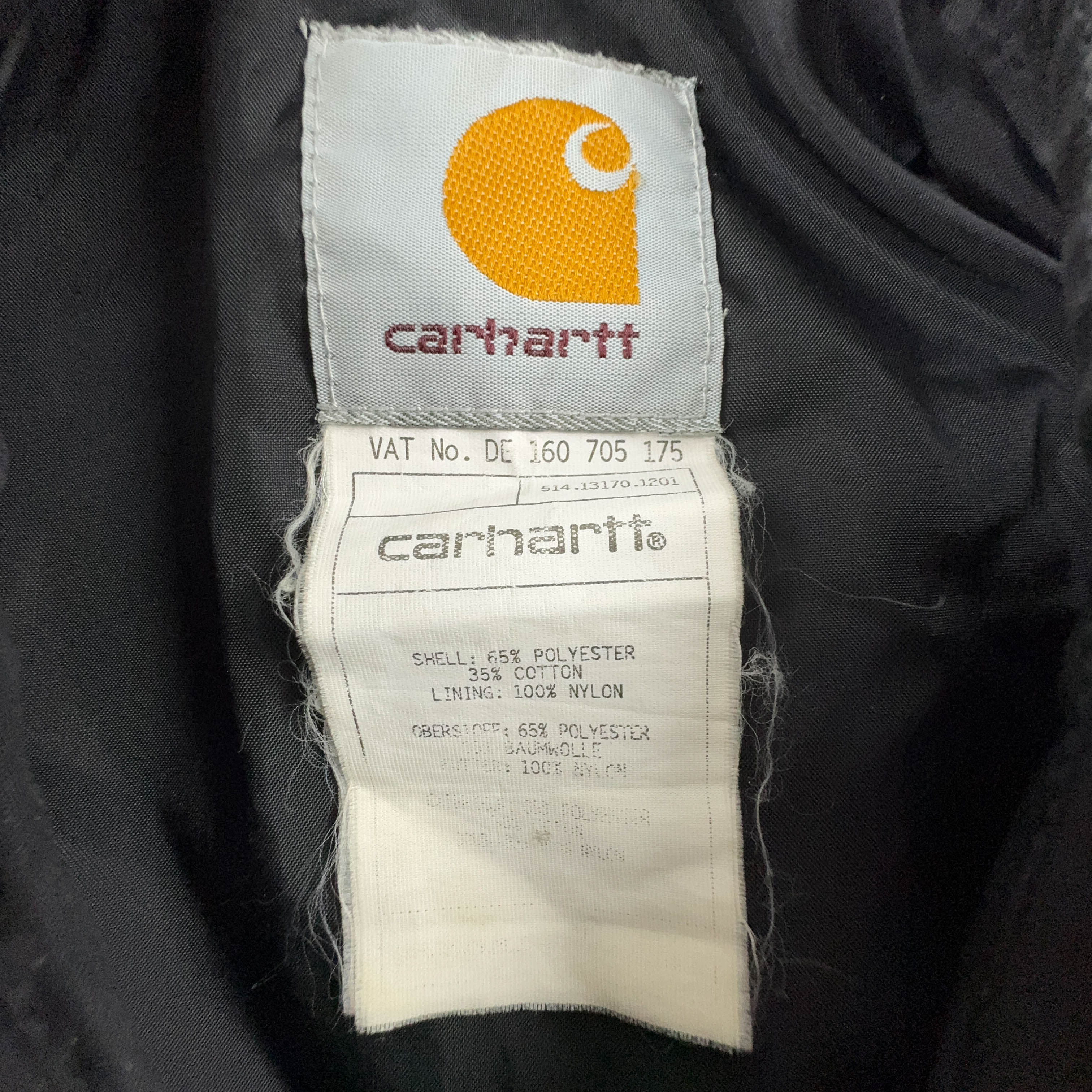 Giacca a vento Carhartt Vintage nera con zip - Taglia M/L uomo
