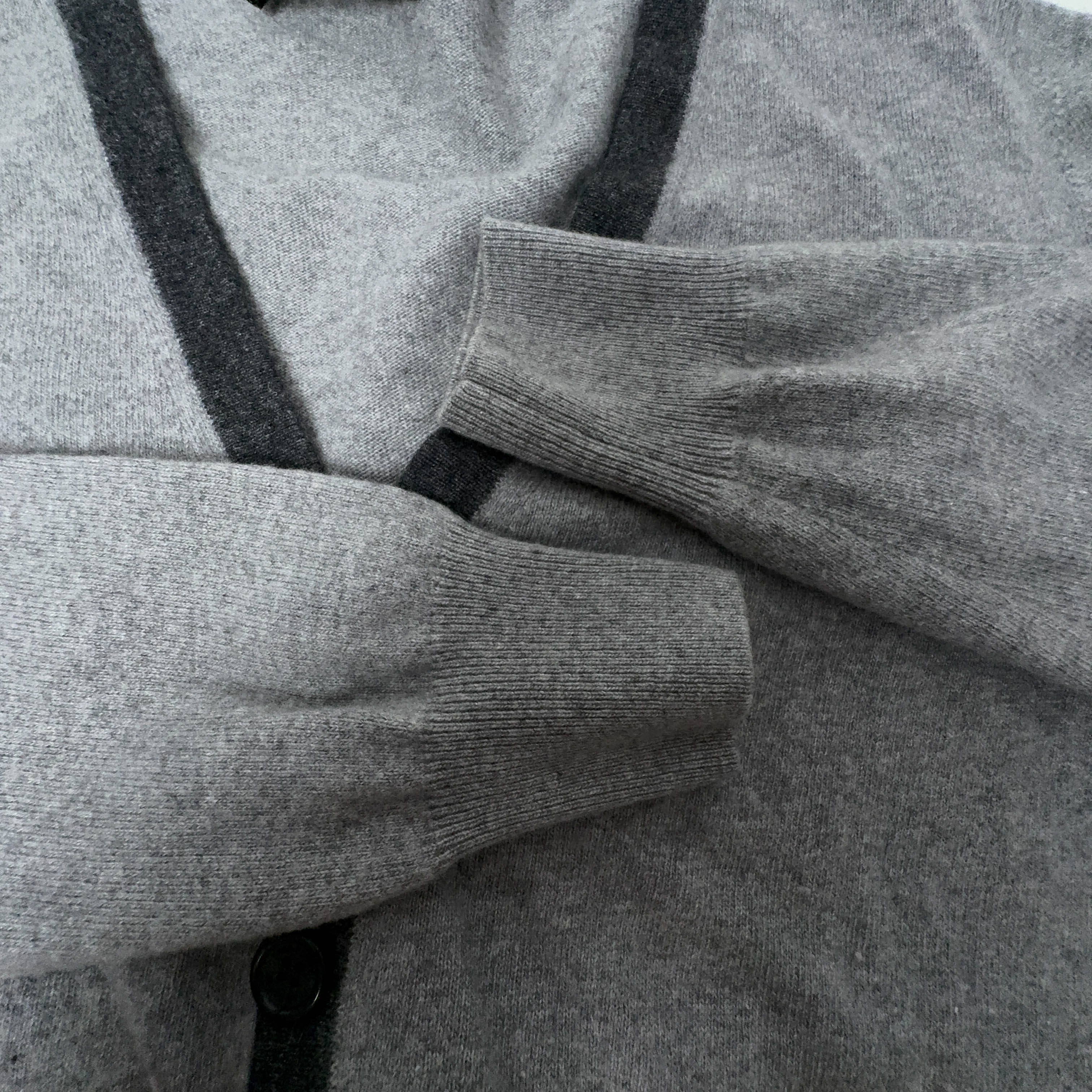 Cardigan Fred Perry grigio 50% lana e cashmere - Taglia M uomo