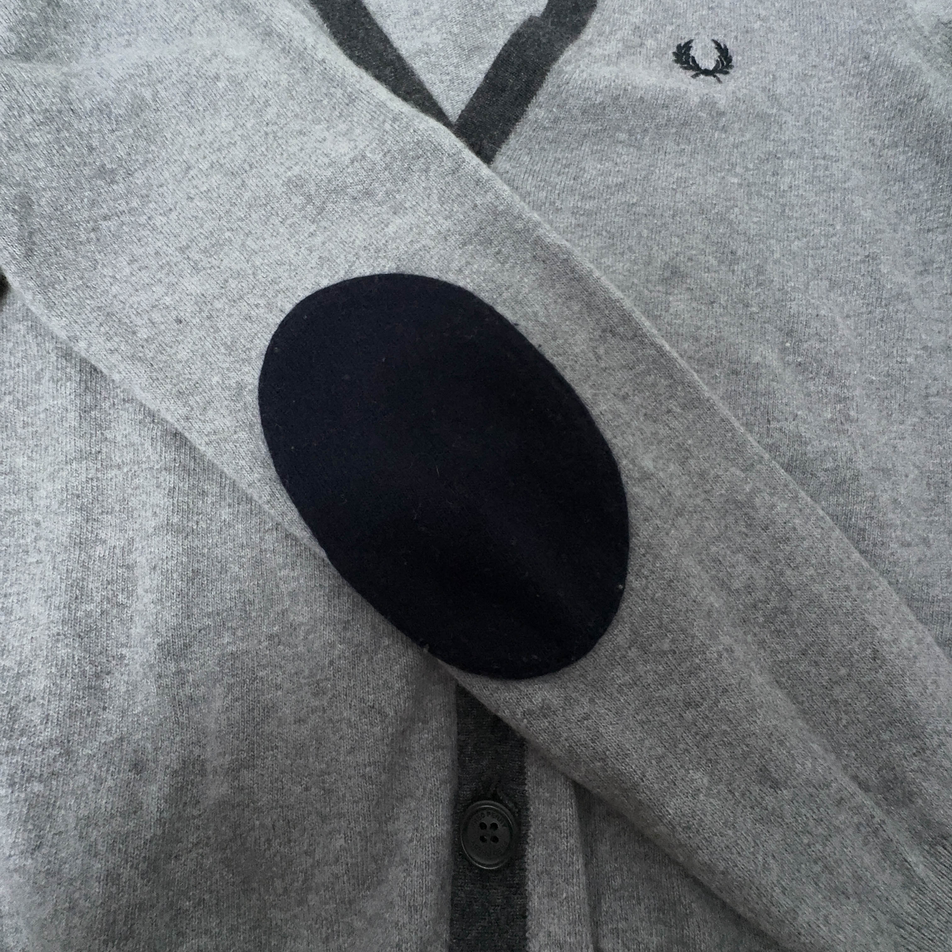 Cardigan Fred Perry grigio 50% lana e cashmere - Taglia M uomo