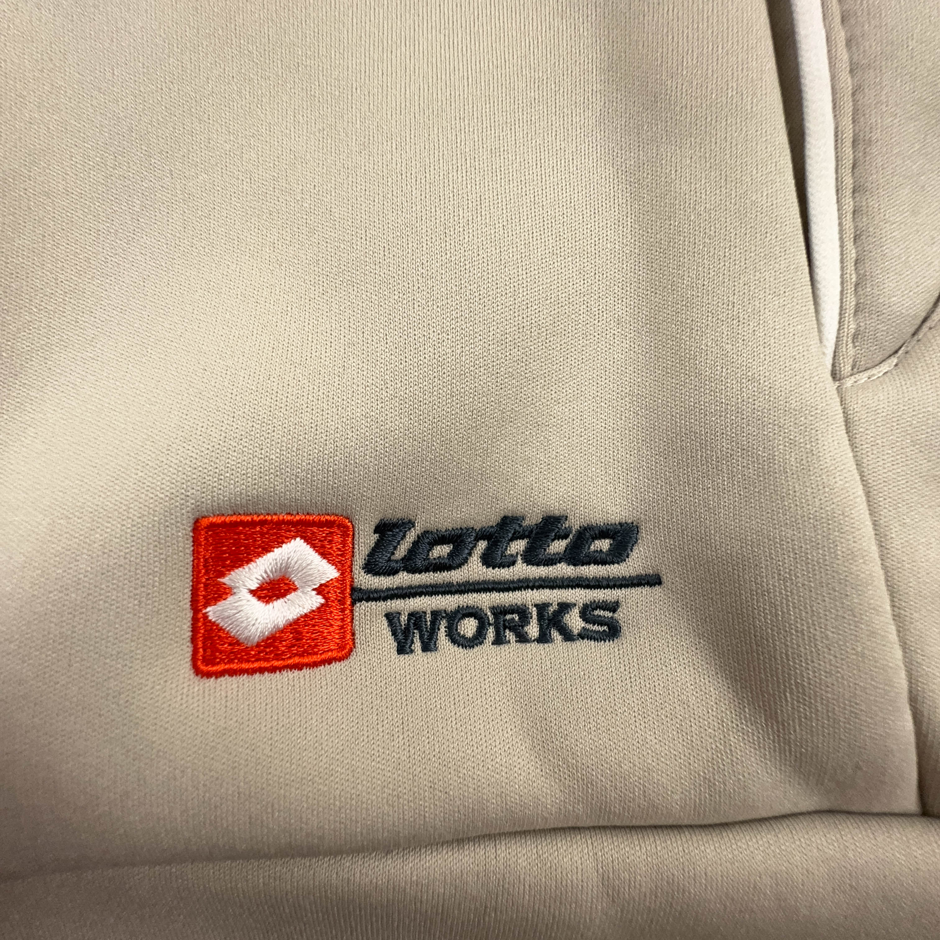 Giacca a vento Lotto Vintage tecnica beige con zip - Taglia XL uomo