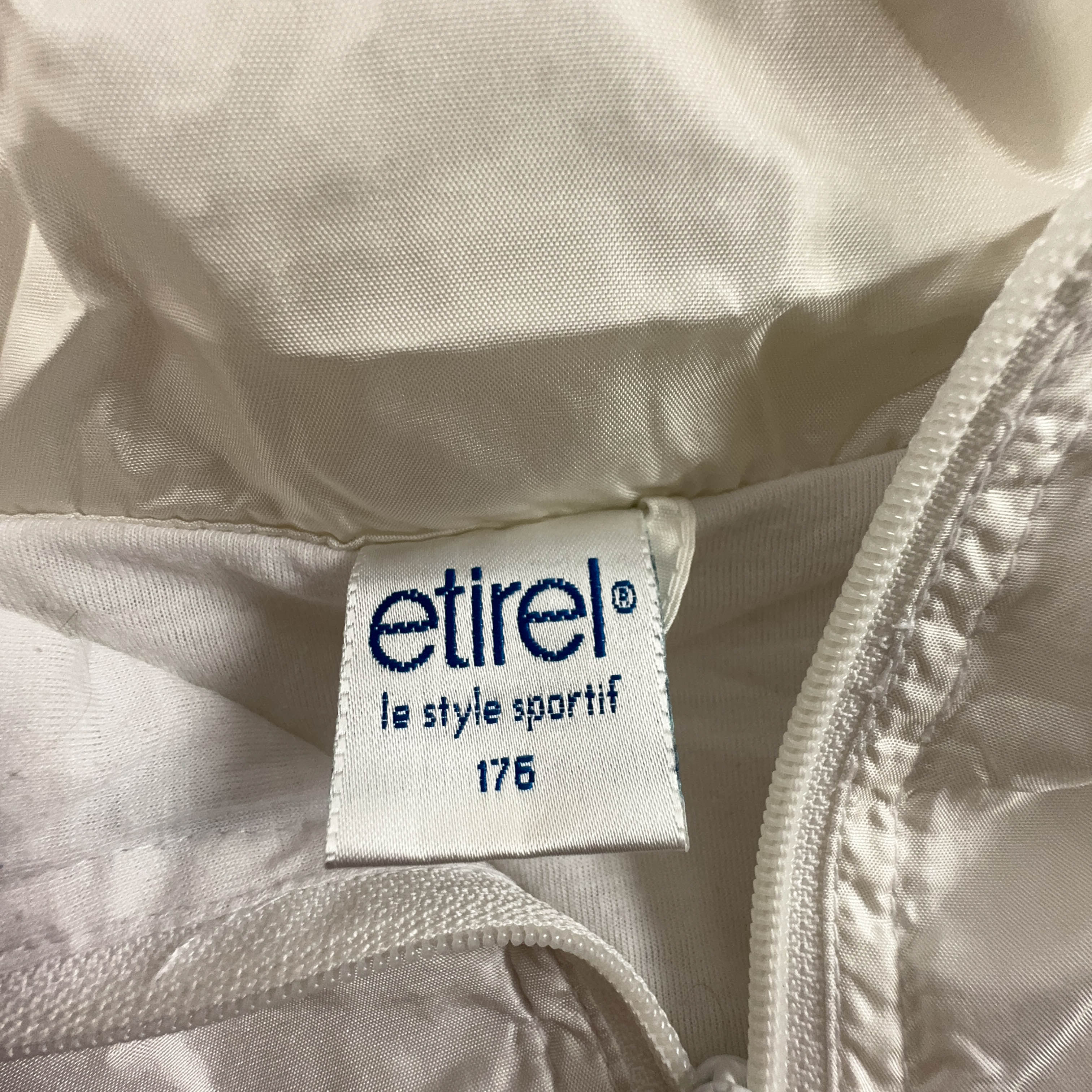 Giacca a vento Etirel Vintage bianca e viola con zip anni 90 - Taglia 176 uomo