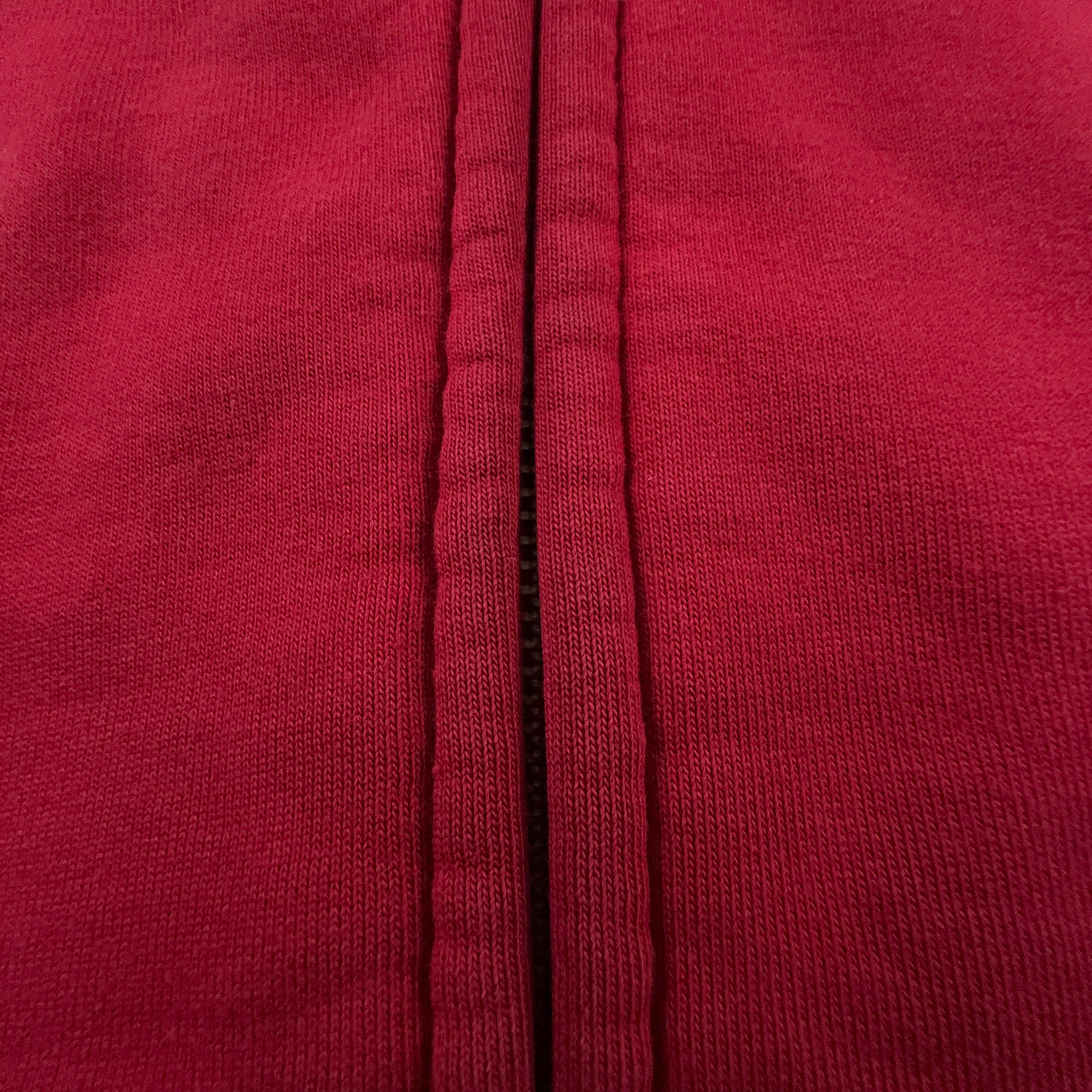 Felpa Timberland rossa con cappuccio e zip in cotone - Taglia M uomo