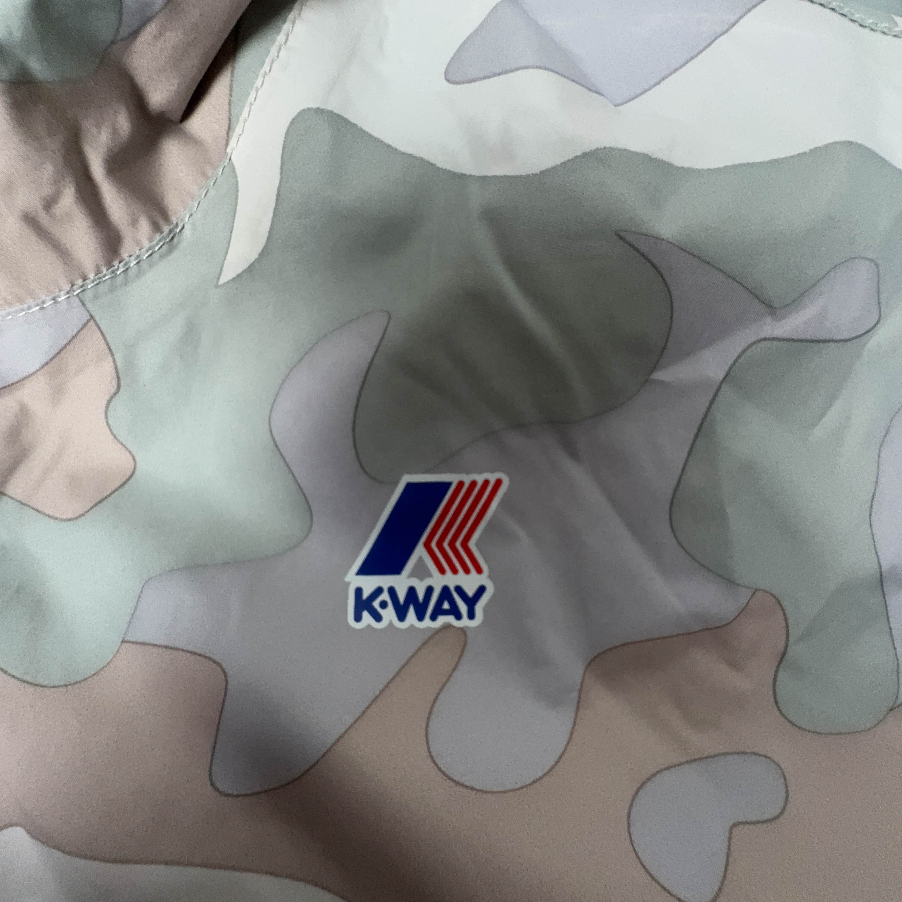 Giacca smanicata K way double face blu militare con zip - Taglia L uomo