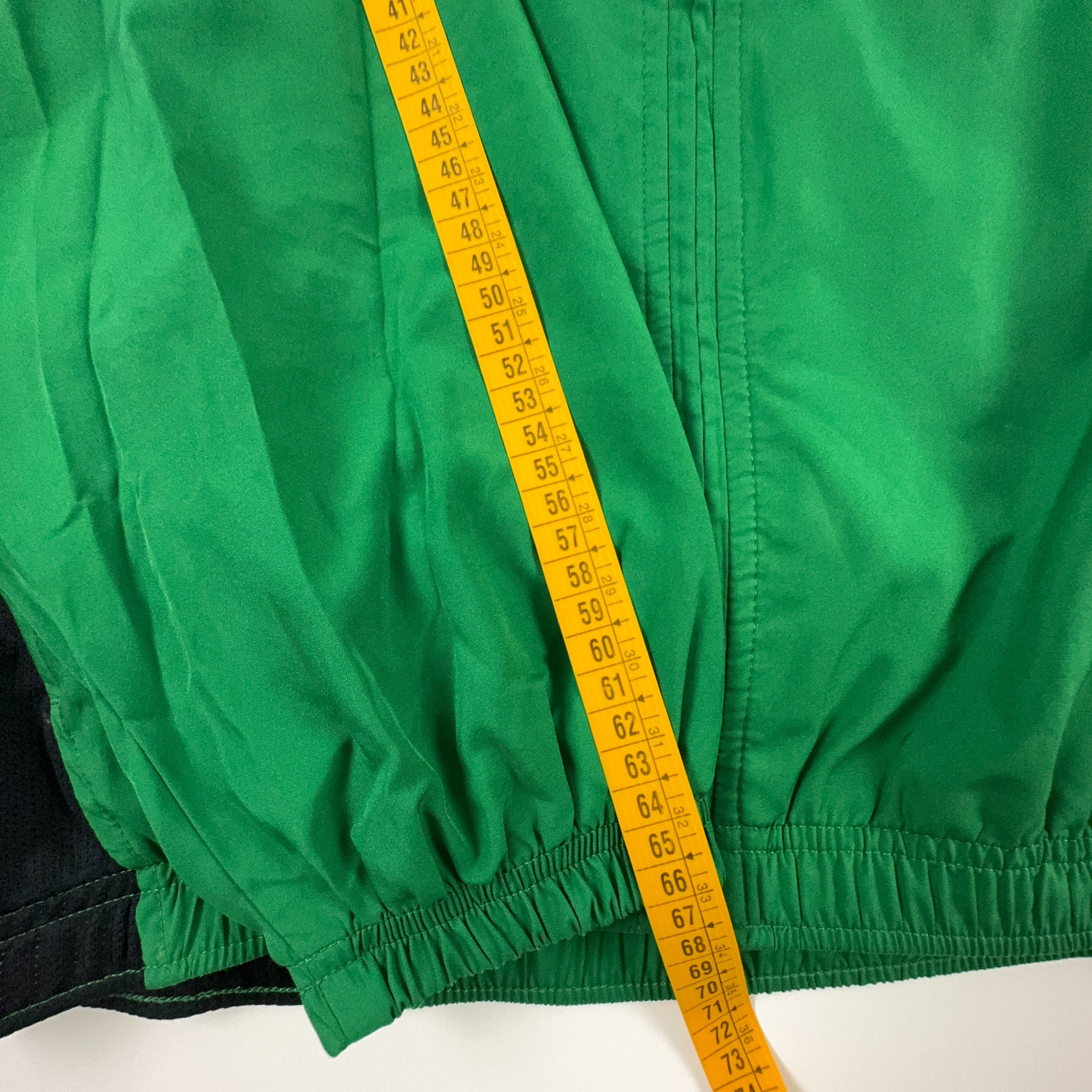 Giacca a vento Nike Vintage verde e nera con zip anni 2000 - Taglia L 183 uomo