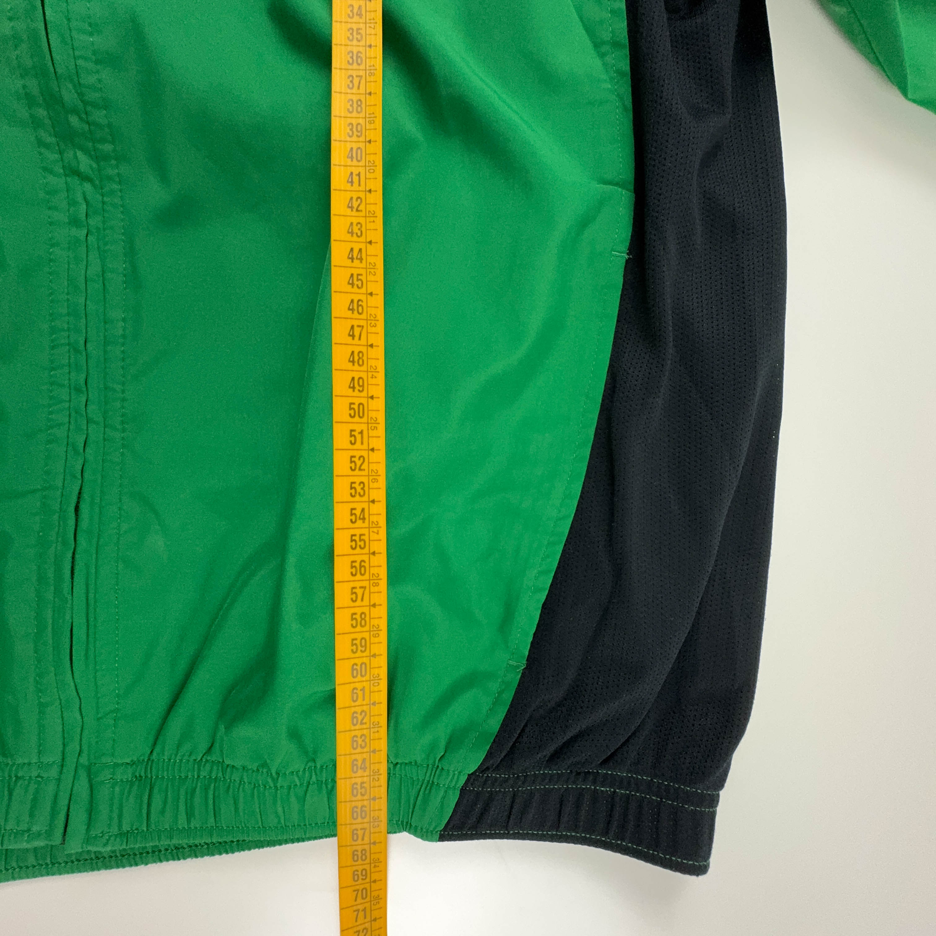 Giacca a vento Nike Vintage verde e nera con zip anni 2000 - Taglia L 183 uomo