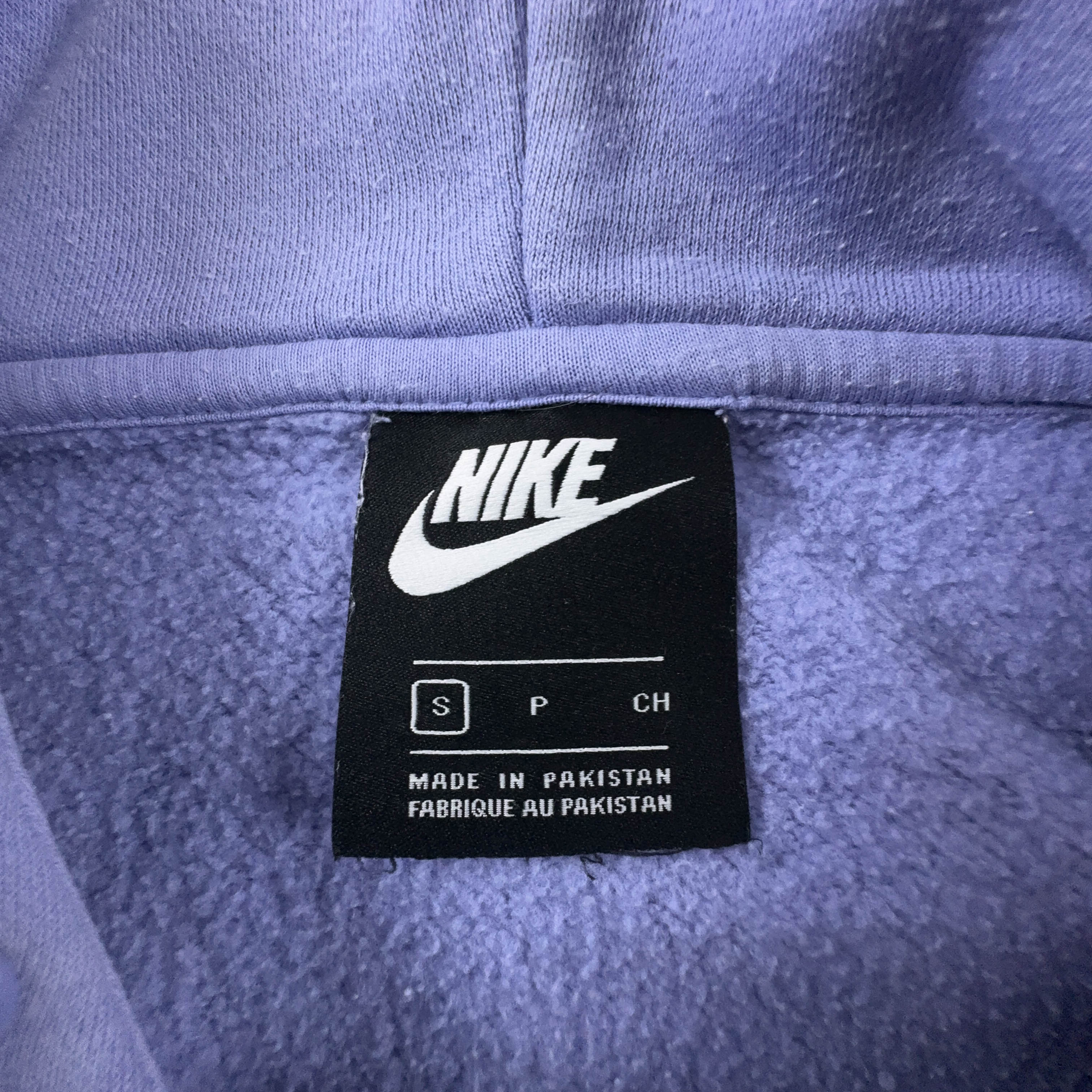 Felpa Nike lilla con cappuccio 80% cotone - Taglia S/M uomo