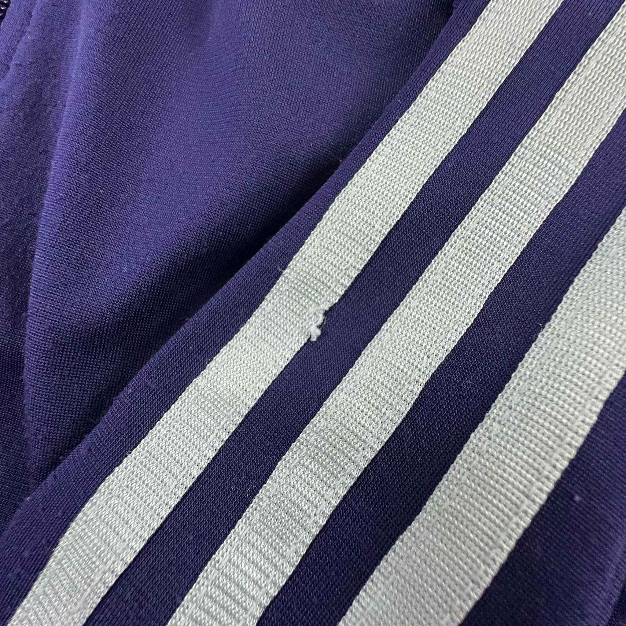 Felpa Adidas viola con zip e stampa sul retro - Taglia M donna