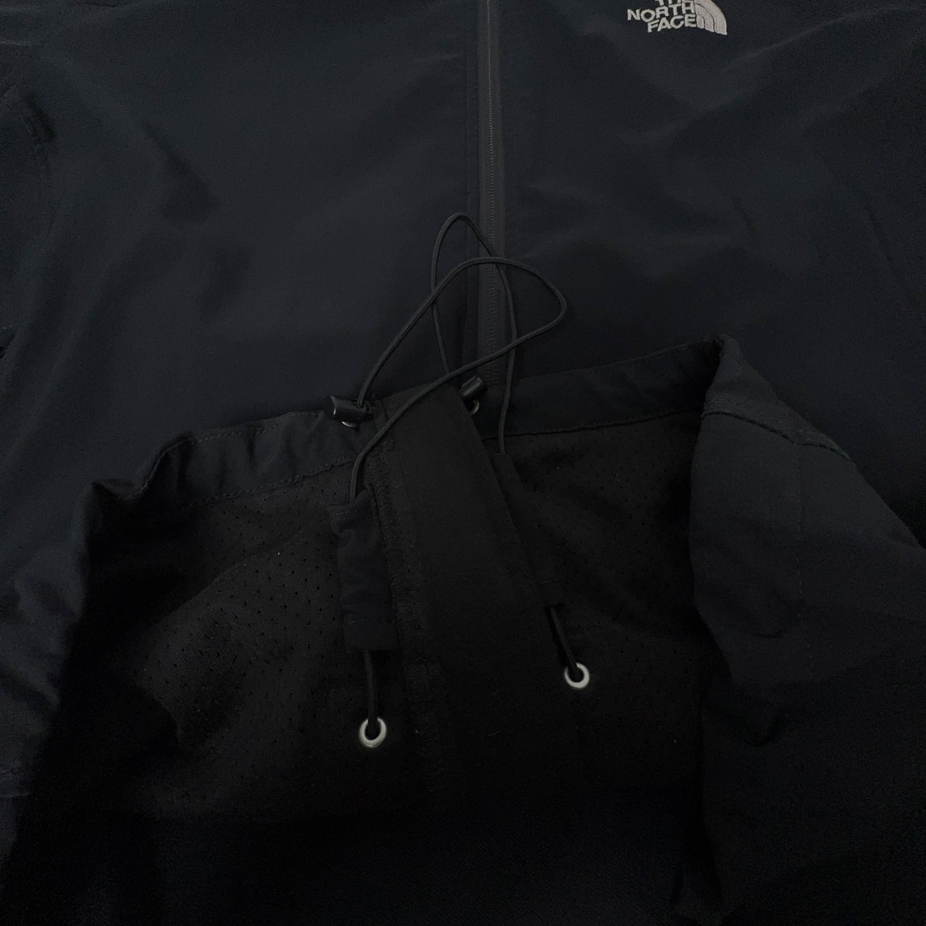 Giacca a vento The North Face nera con zip intera logo ricamato - Taglia L uomo