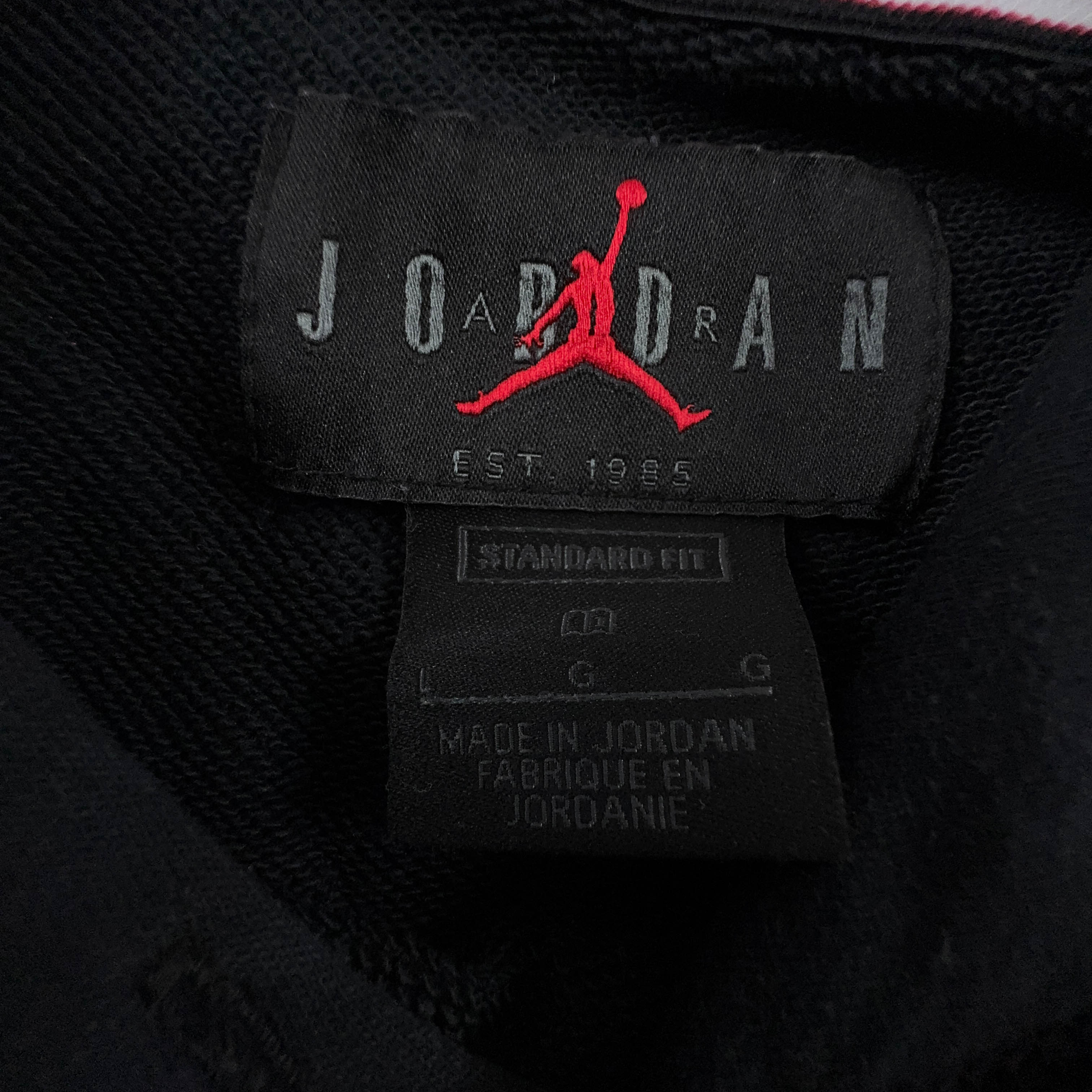 Felpa Jordan nera con cappuccio 80% cotone - Taglia L uomo