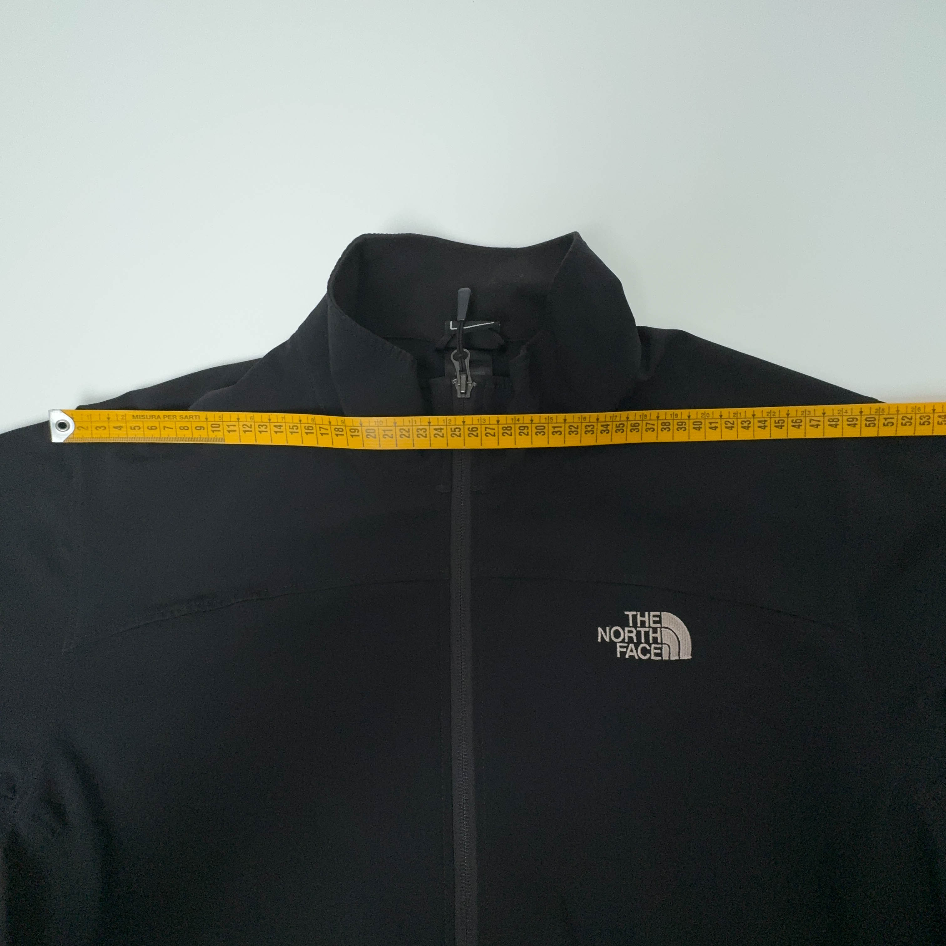 Giacca a vento The North Face nera con zip intera logo ricamato - Taglia L uomo
