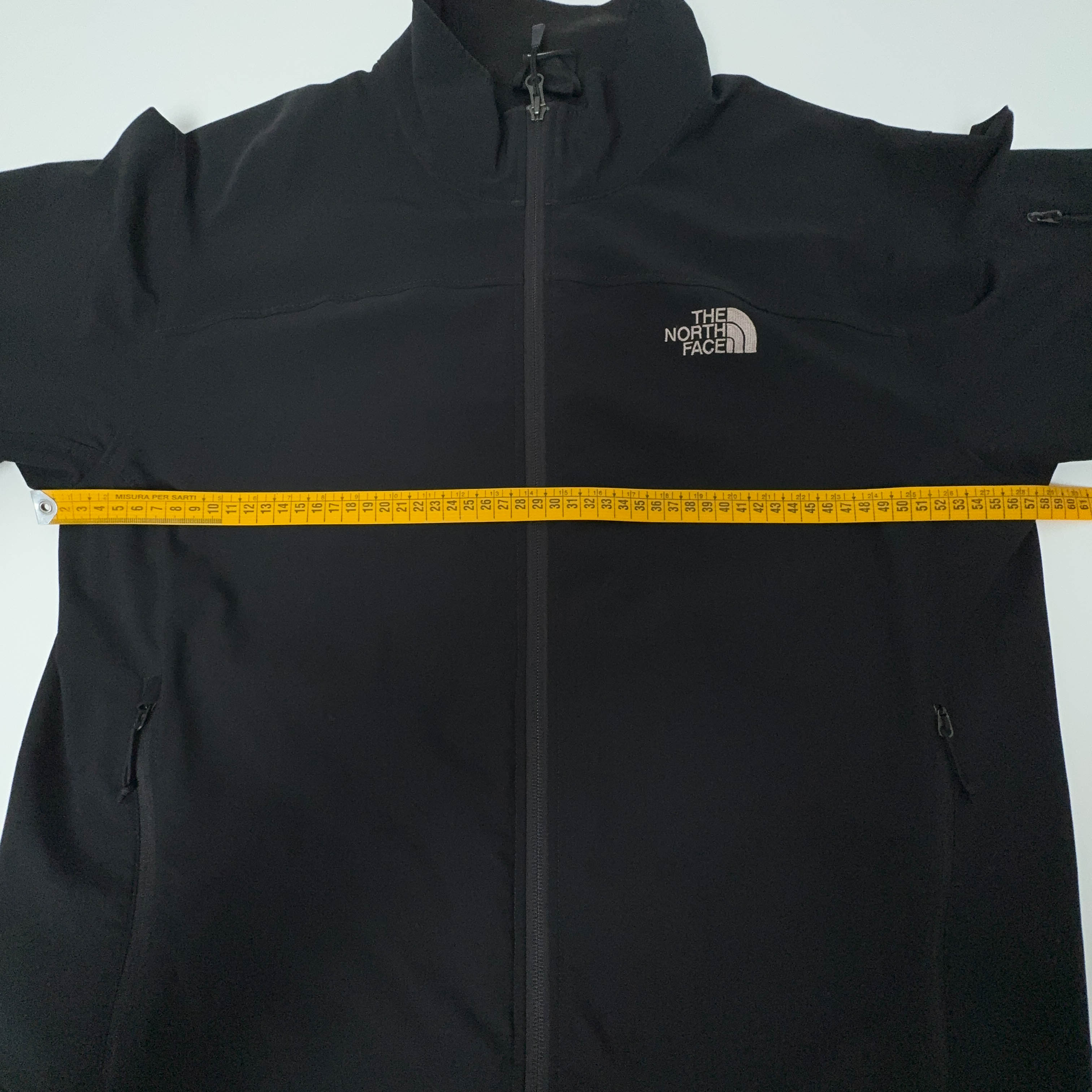 Giacca a vento The North Face nera con zip intera logo ricamato - Taglia L uomo