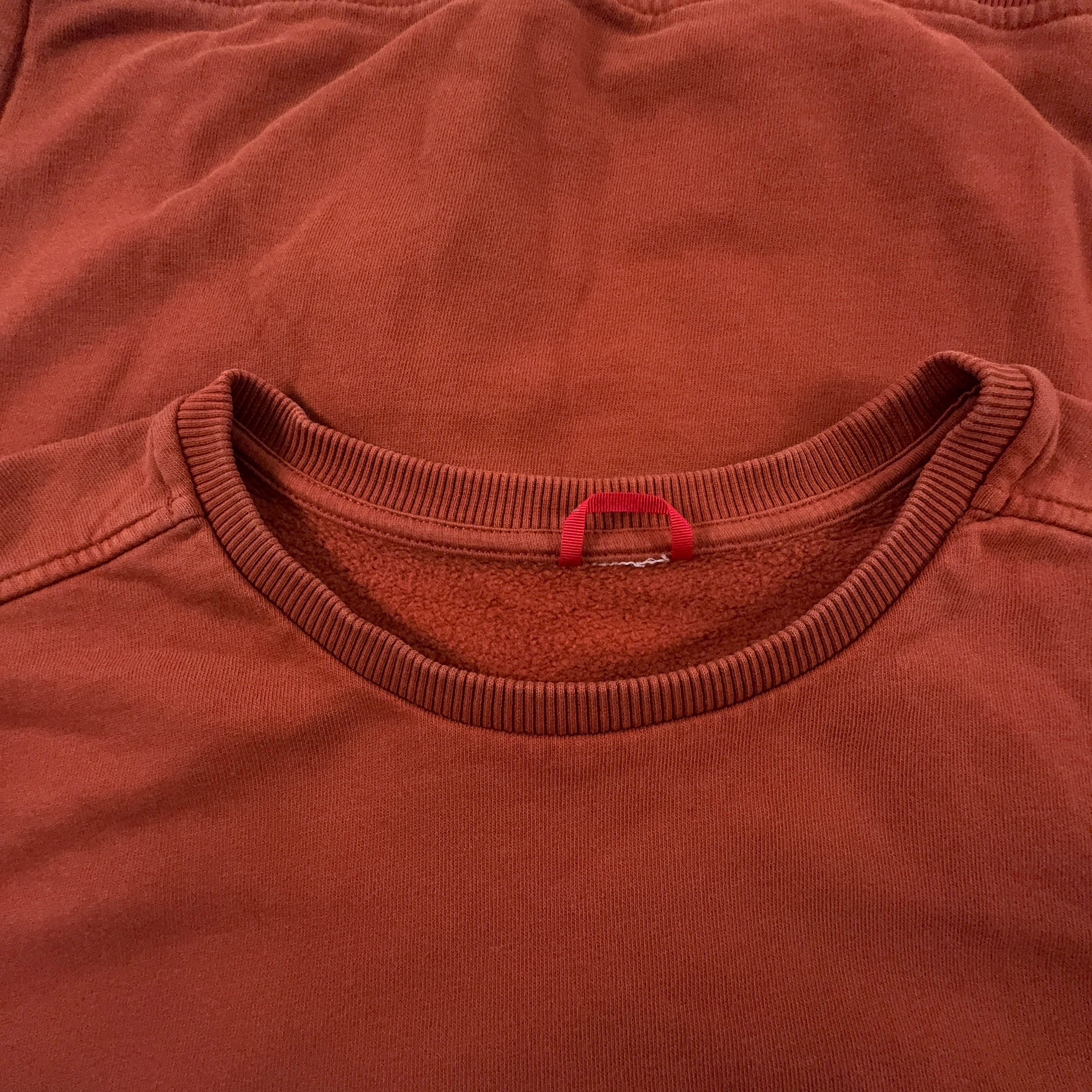 Felpa The North Face arancione a girocollo in cotone - Taglia S uomo