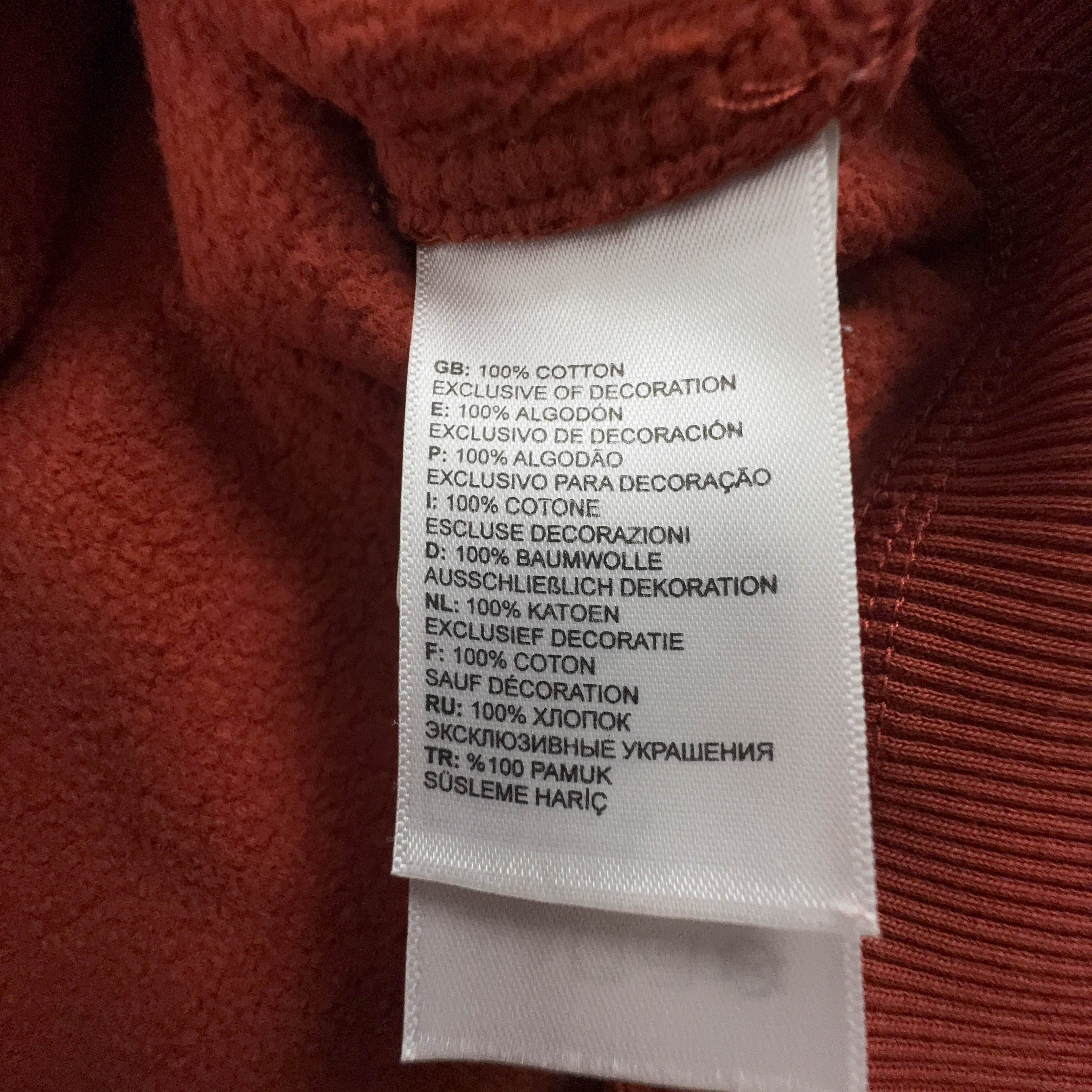 Felpa The North Face arancione a girocollo in cotone - Taglia S uomo