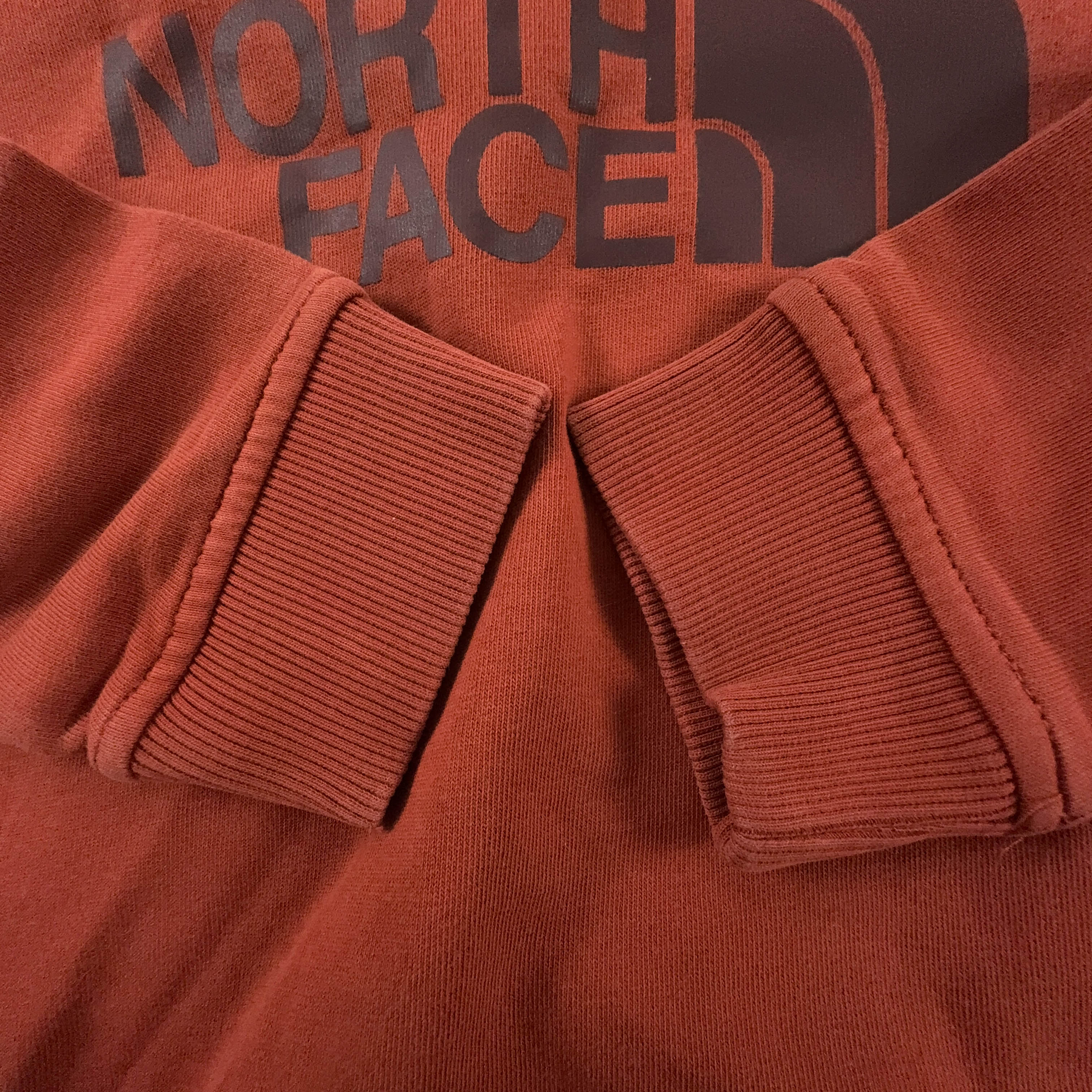 Felpa The North Face arancione a girocollo in cotone - Taglia S uomo