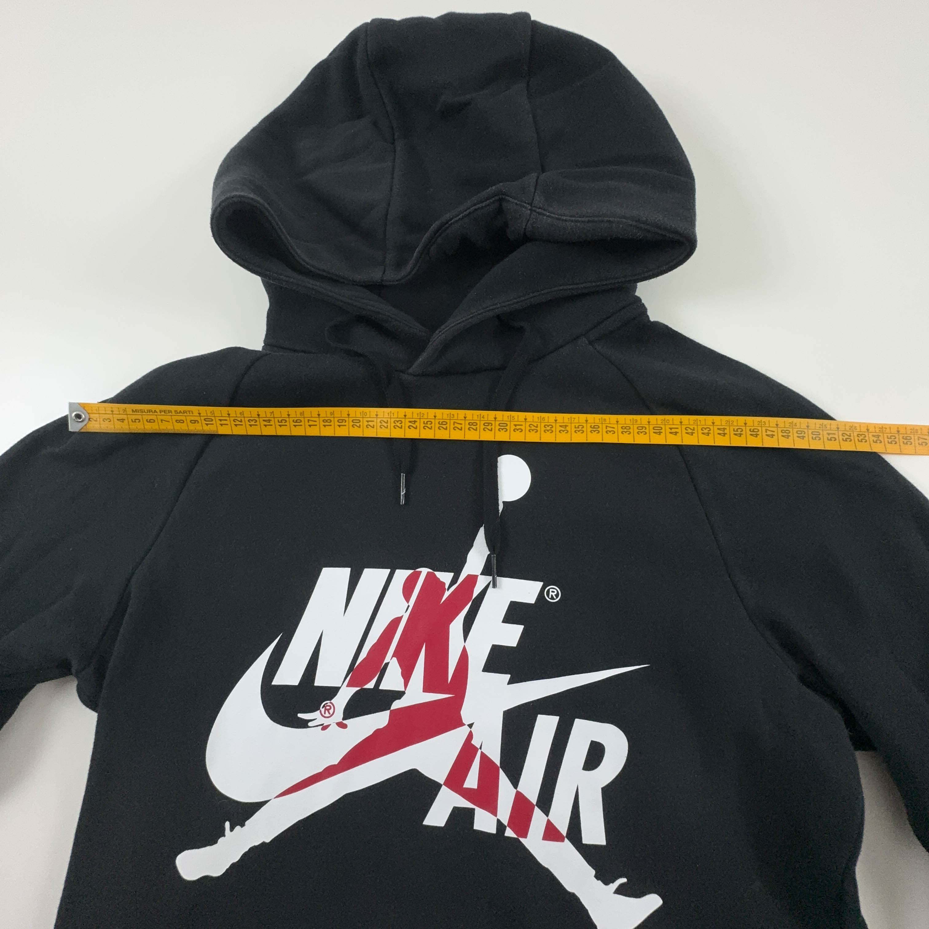 Felpa Jordan nera con cappuccio 80% cotone - Taglia M uomo