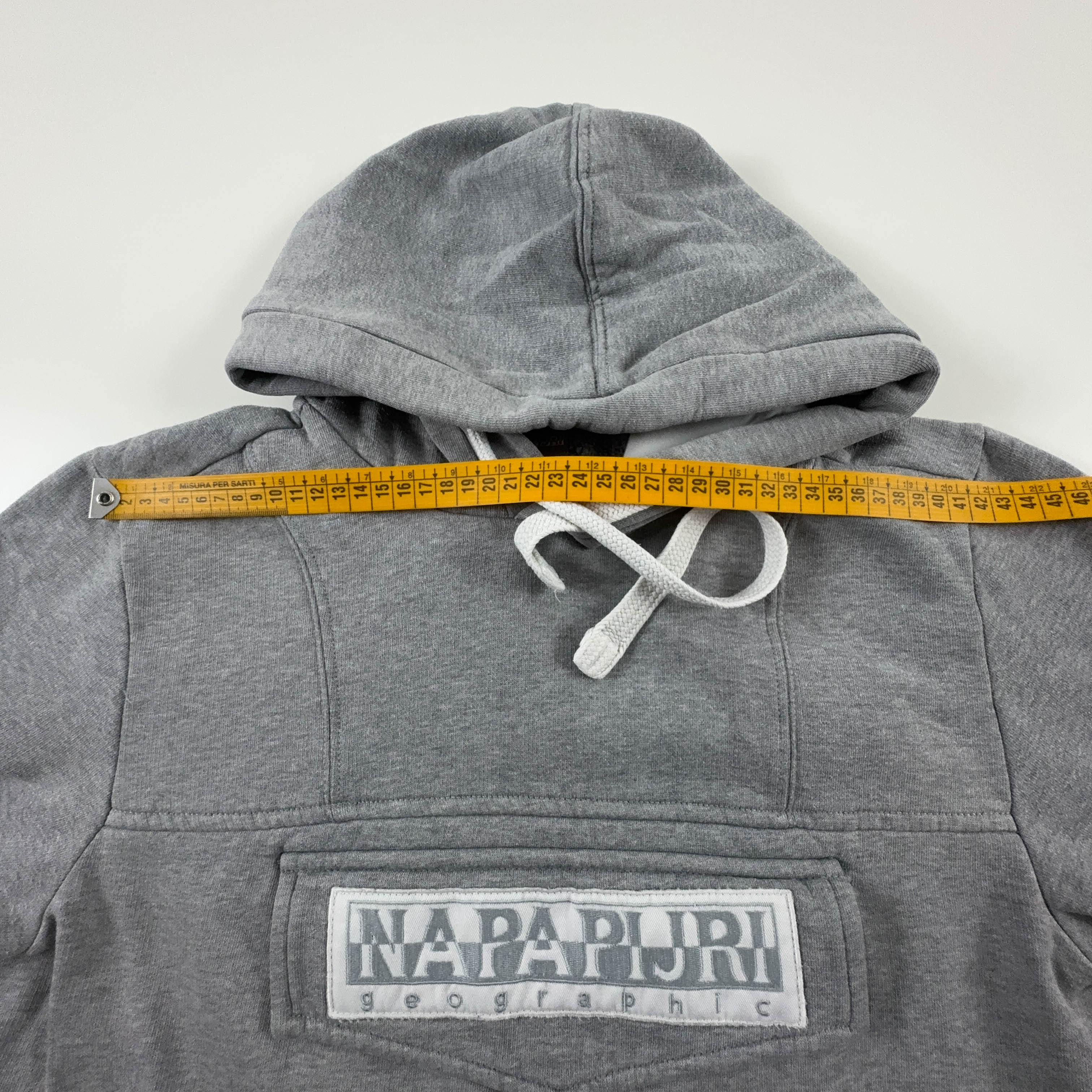 Felpa Napapijri grigia con cappuccio - Taglia S/M uomo