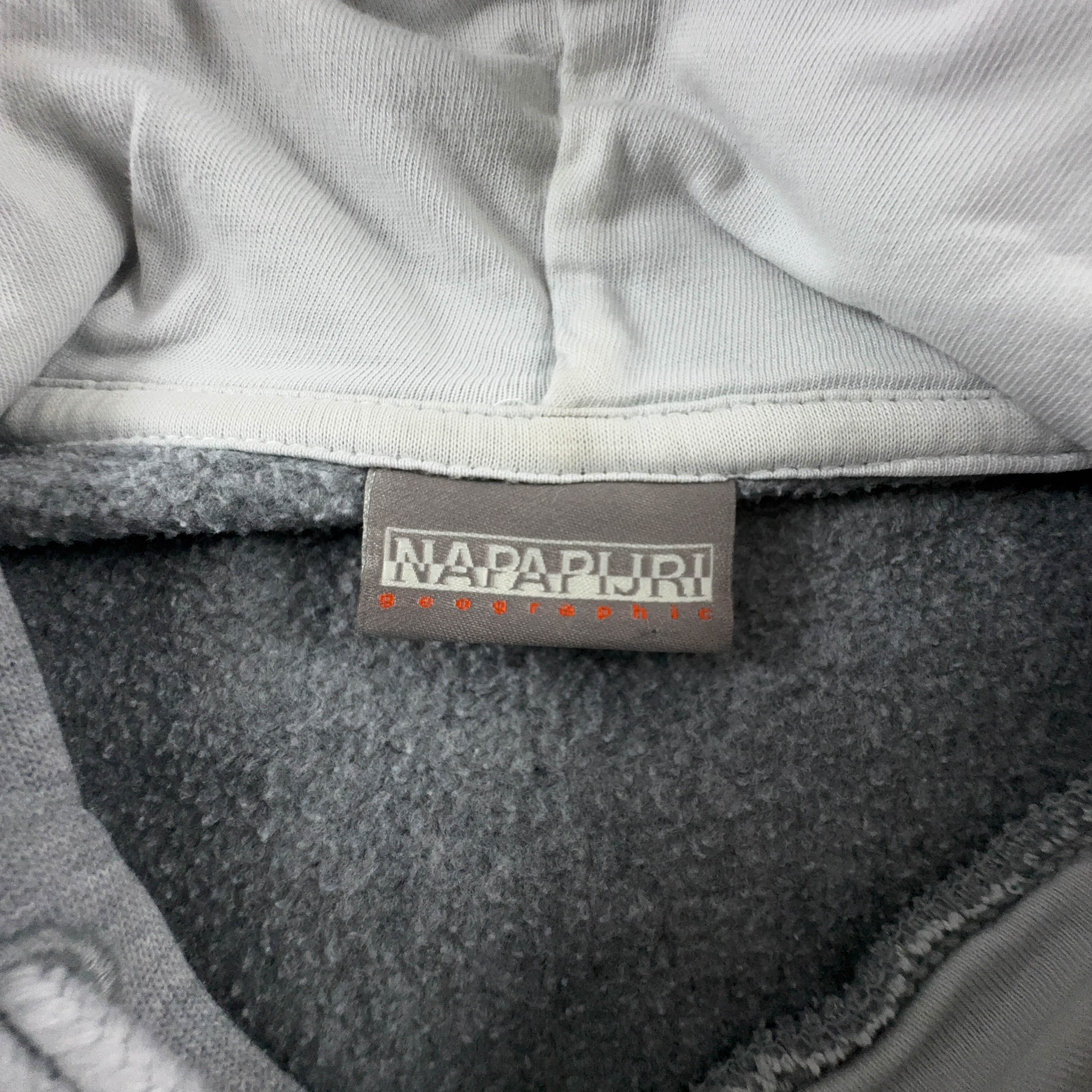 Felpa Napapijri grigia con cappuccio - Taglia S/M uomo