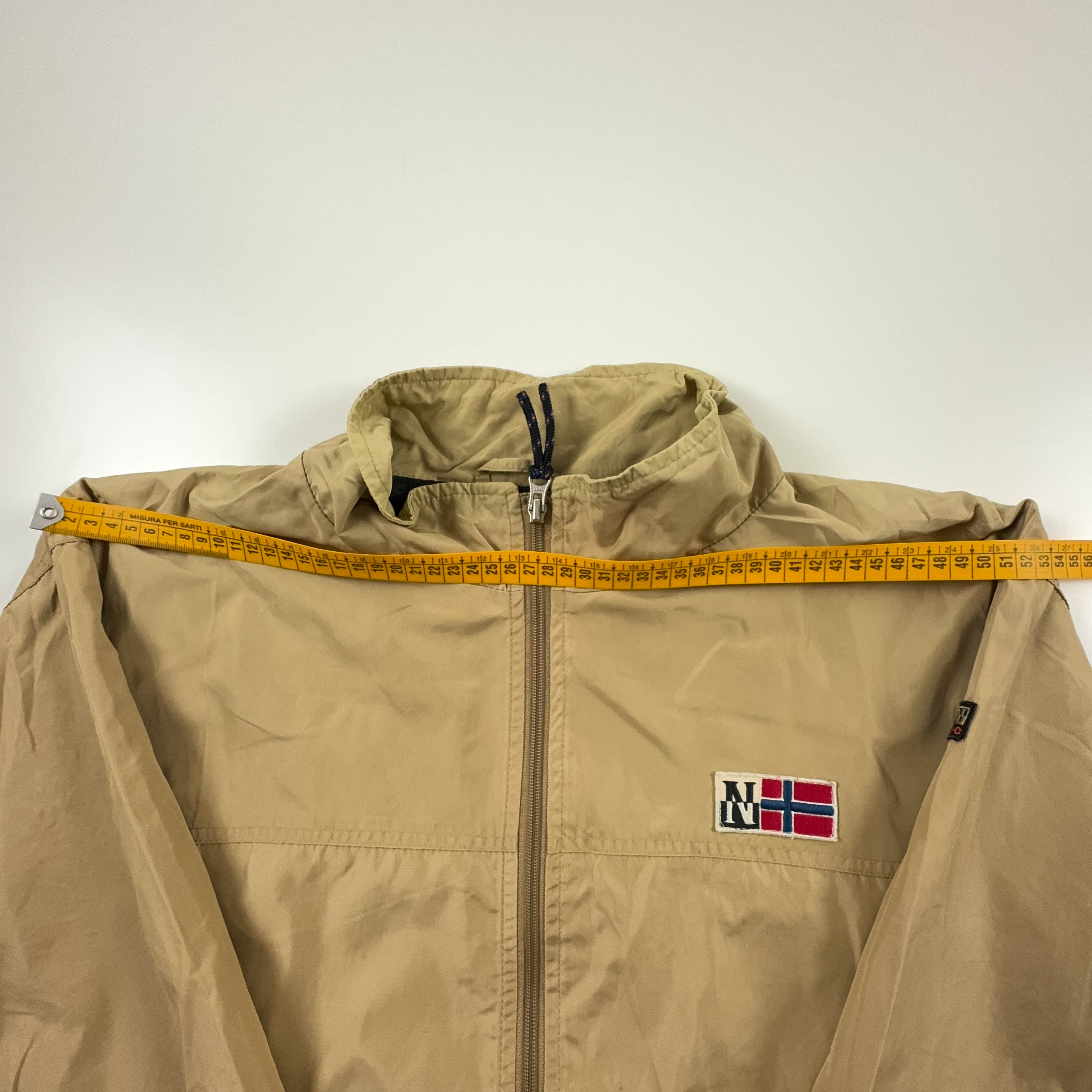 Giacca a vento Napapijri Vintage marrone con zip - Taglia L/XL uomo