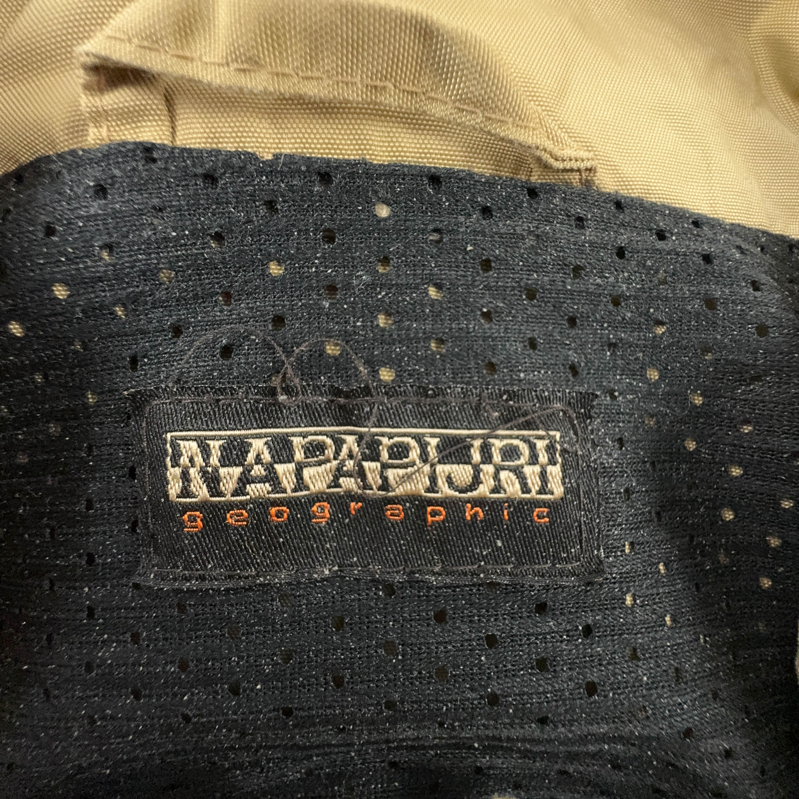 Giacca a vento Napapijri Vintage marrone con zip - Taglia L/XL uomo
