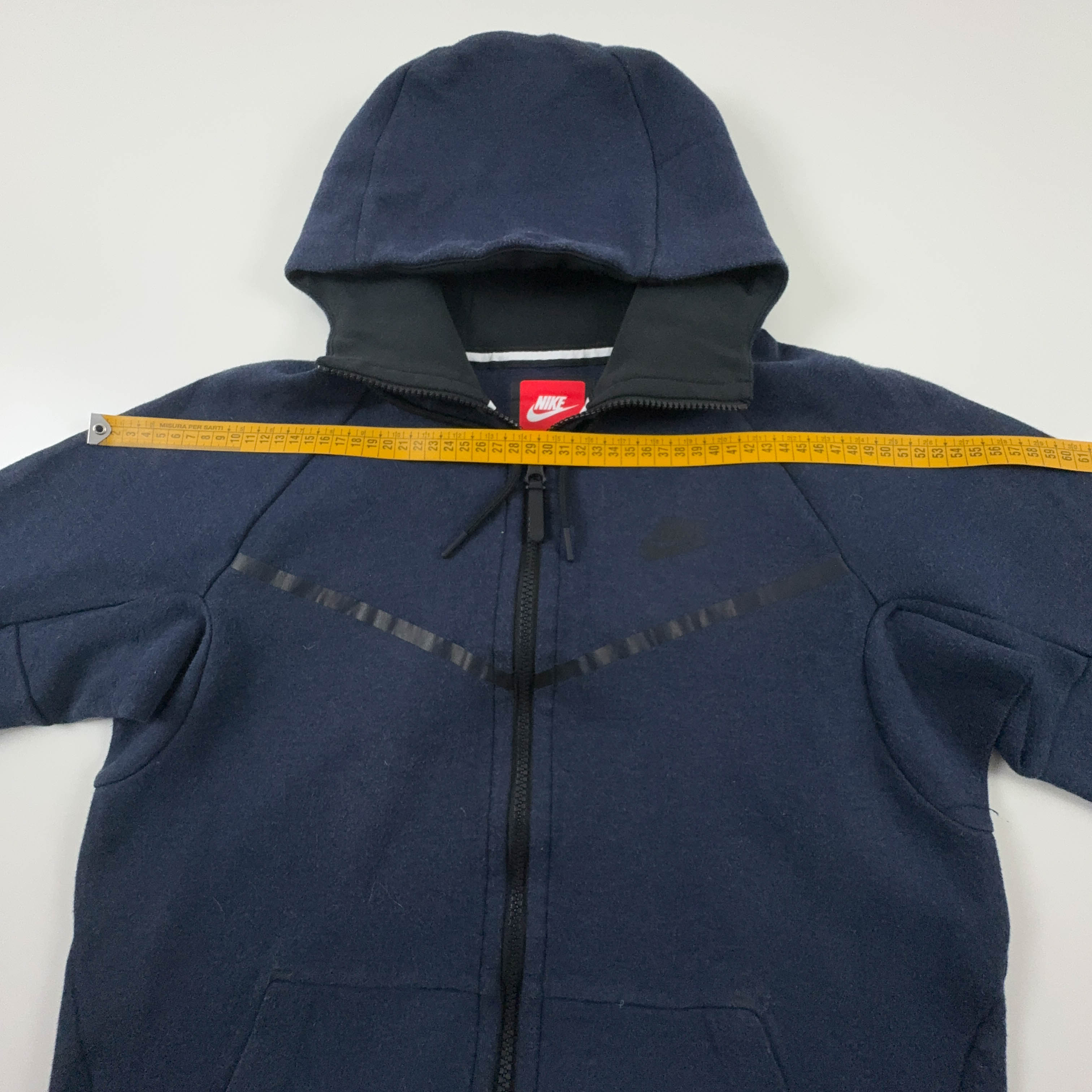 Felpa Nike blu con cappuccio e zip 68% cotone - Taglia S uomo