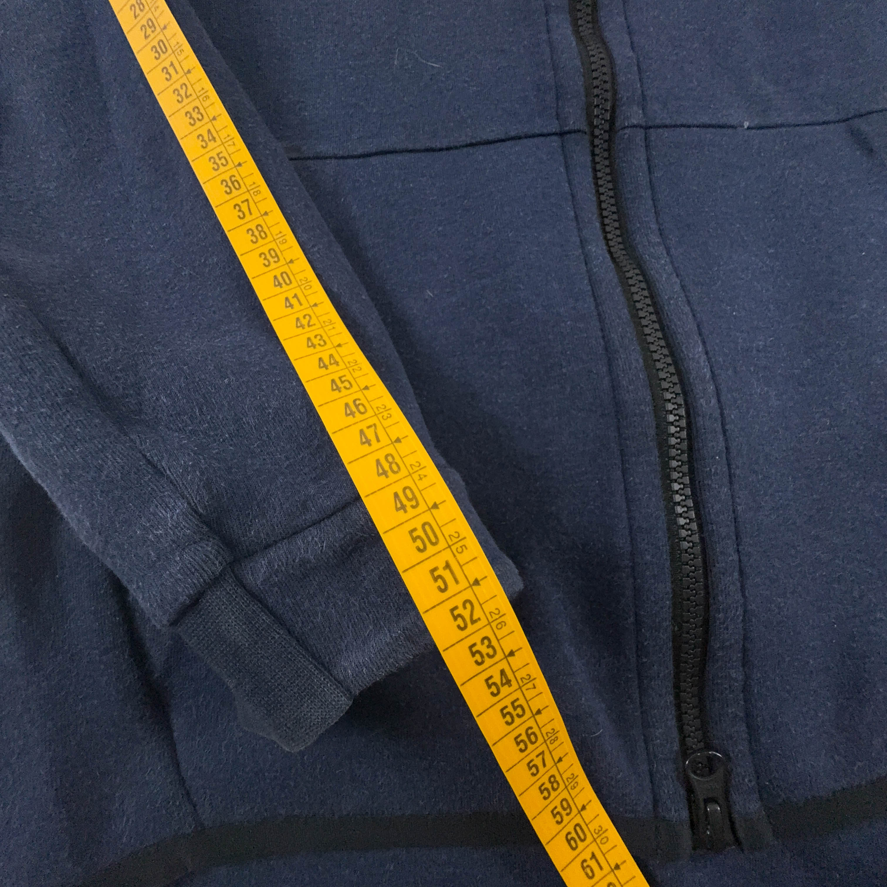 Felpa Nike blu con cappuccio e zip 68% cotone - Taglia S uomo