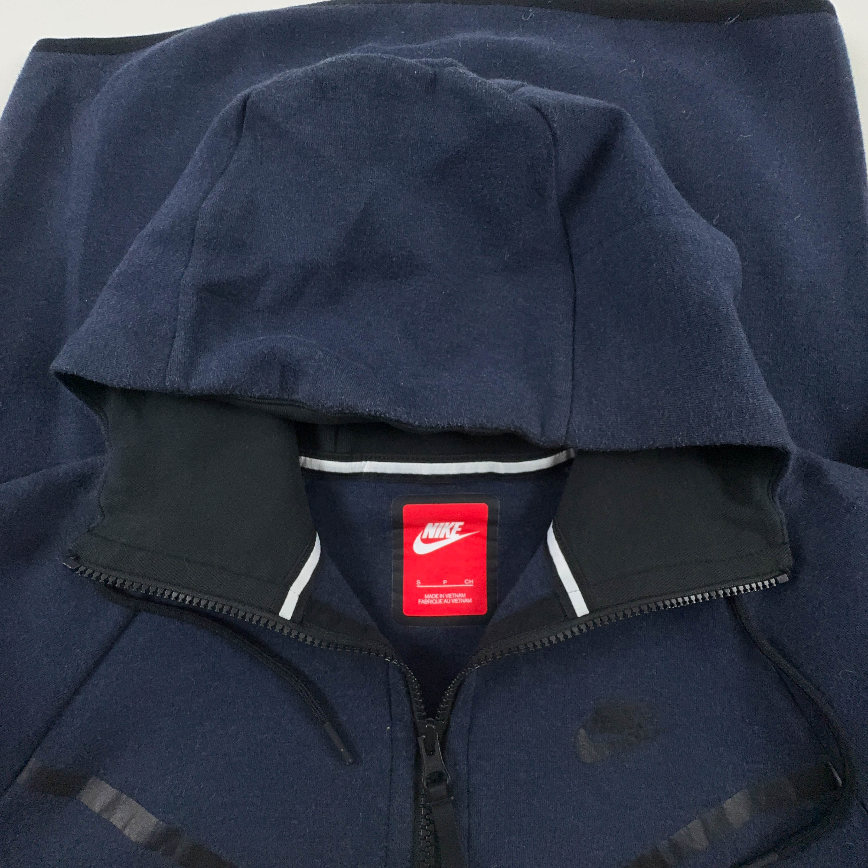 Felpa Nike blu con cappuccio e zip 68% cotone - Taglia S uomo