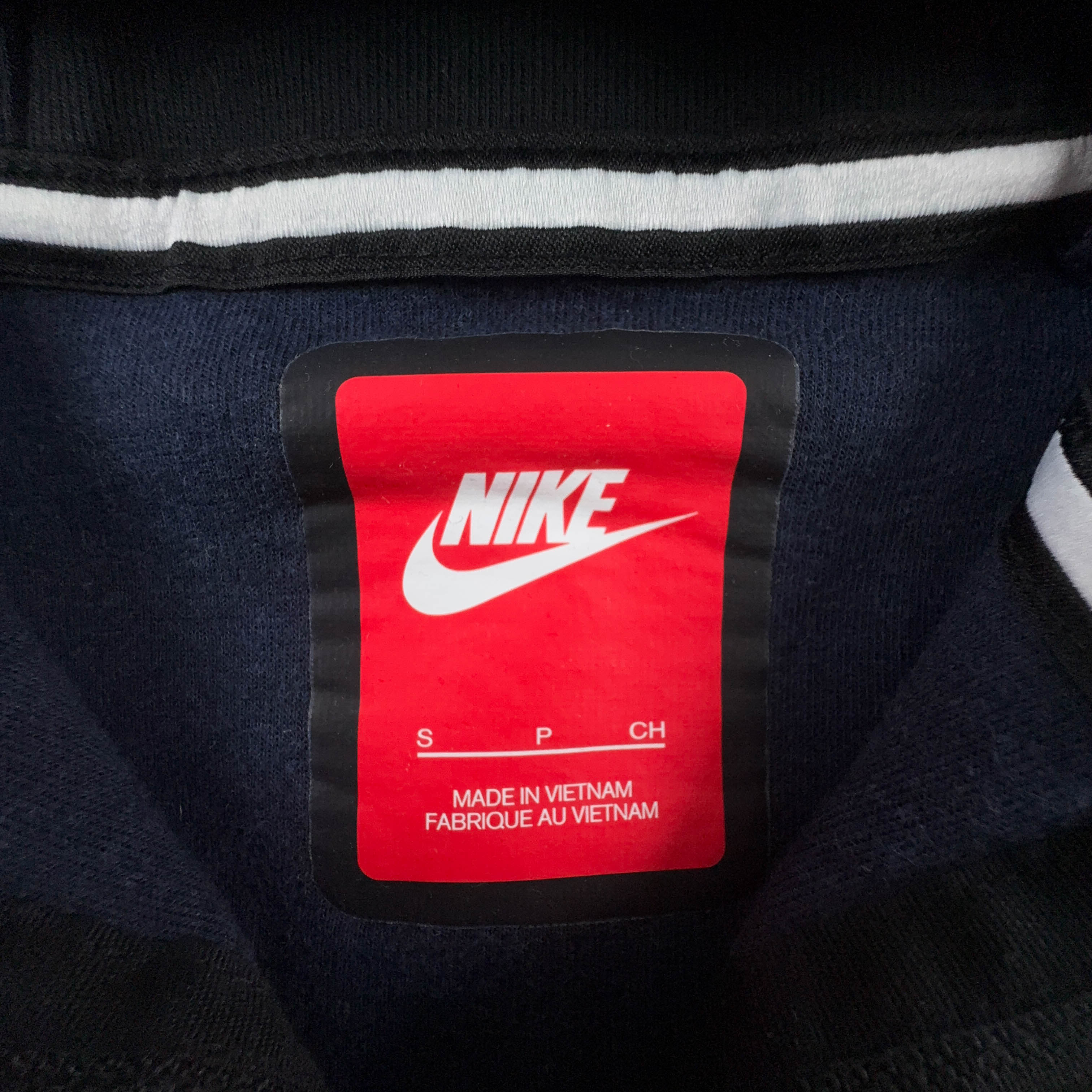 Felpa Nike blu con cappuccio e zip 68% cotone - Taglia S uomo