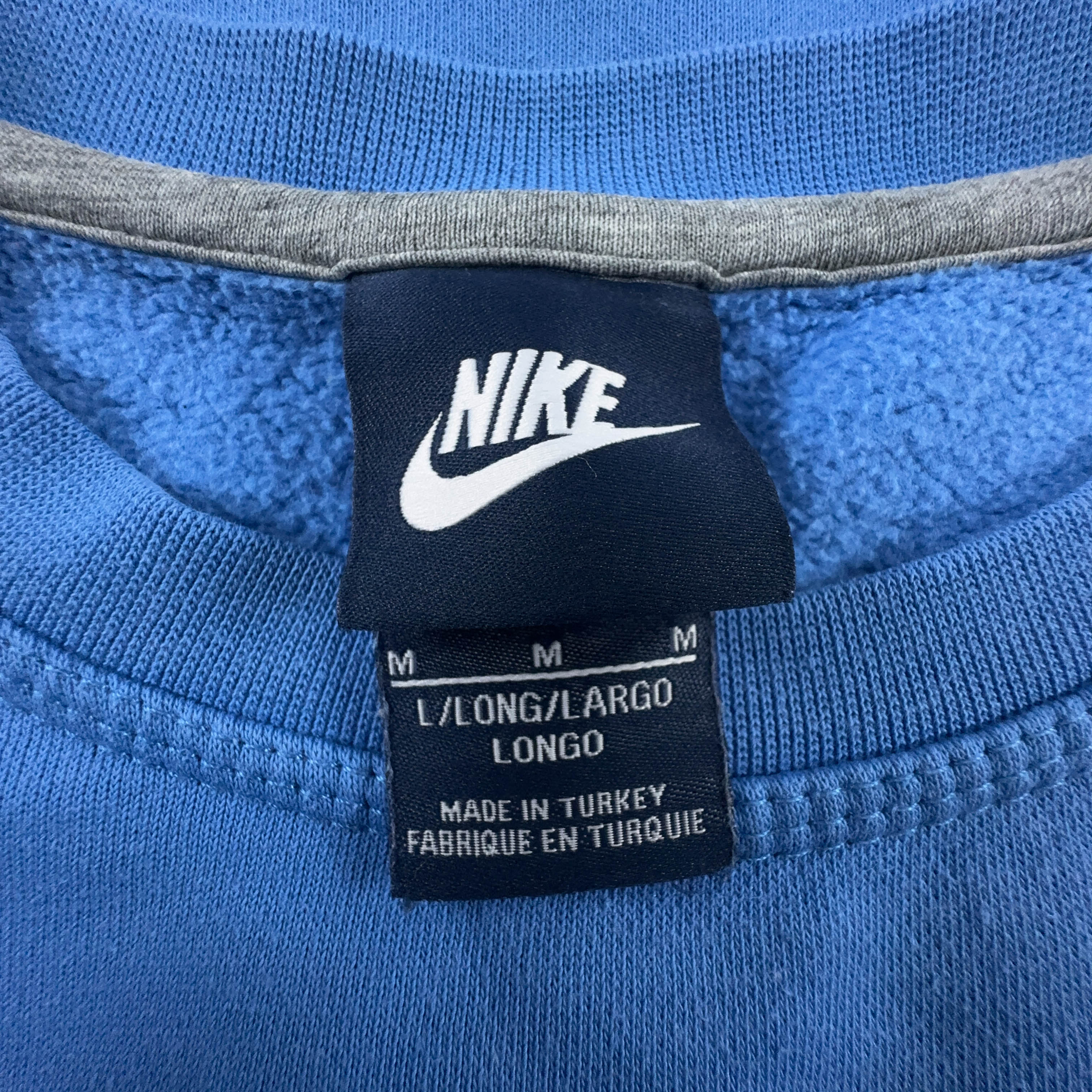 Felpa Nike blu a girocollo 77% cotone - Taglia M uomo