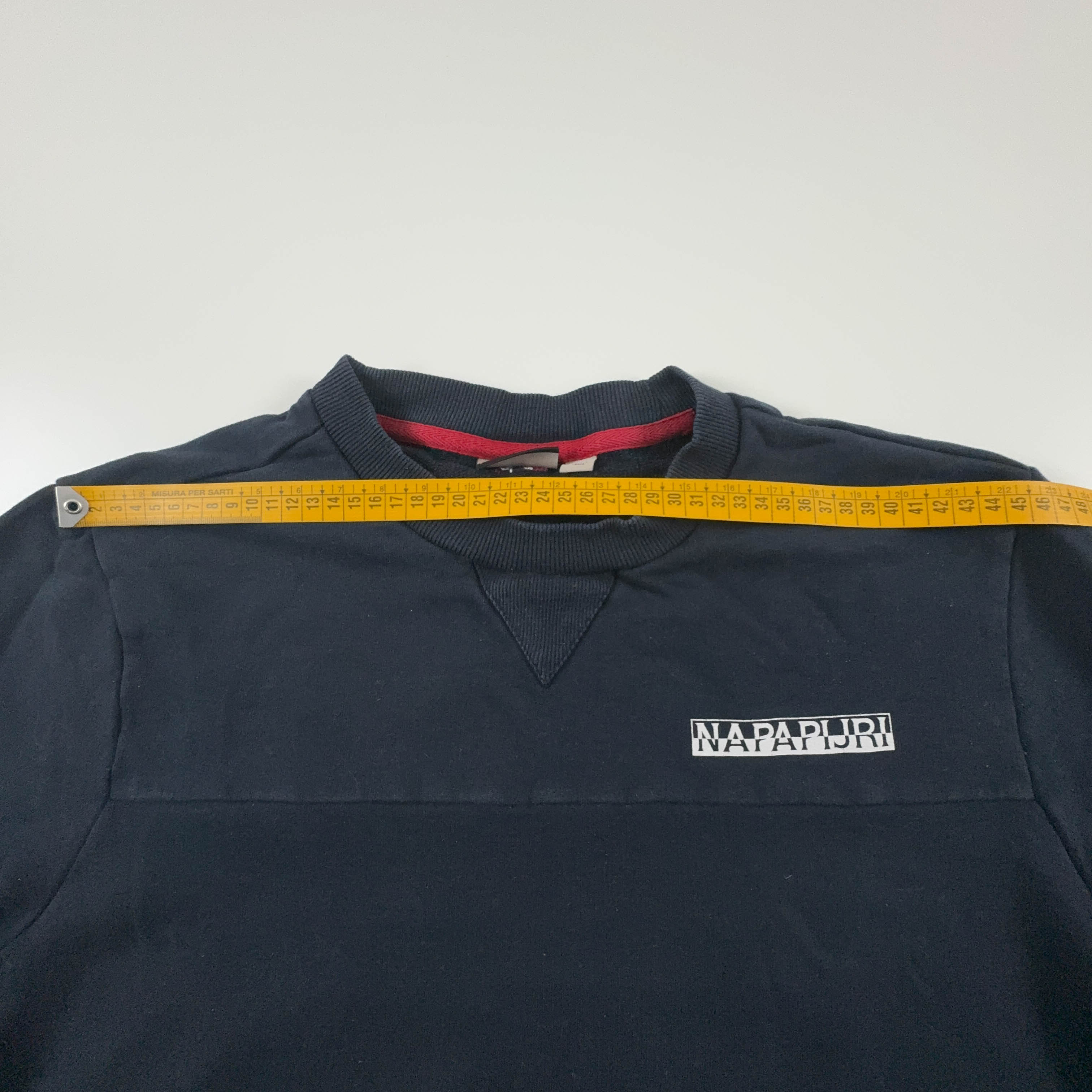 Felpa Napapijri blu scura a girocollo in cotone - Taglia L uomo