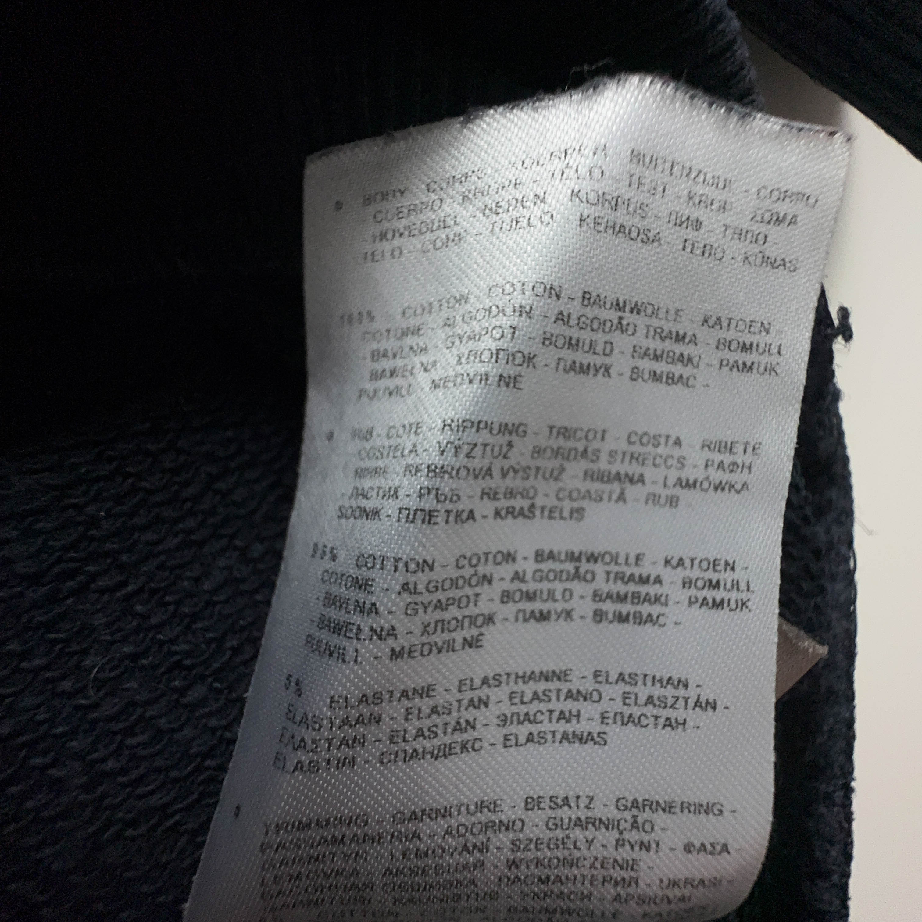 Felpa Napapijri blu scura a girocollo in cotone - Taglia L uomo