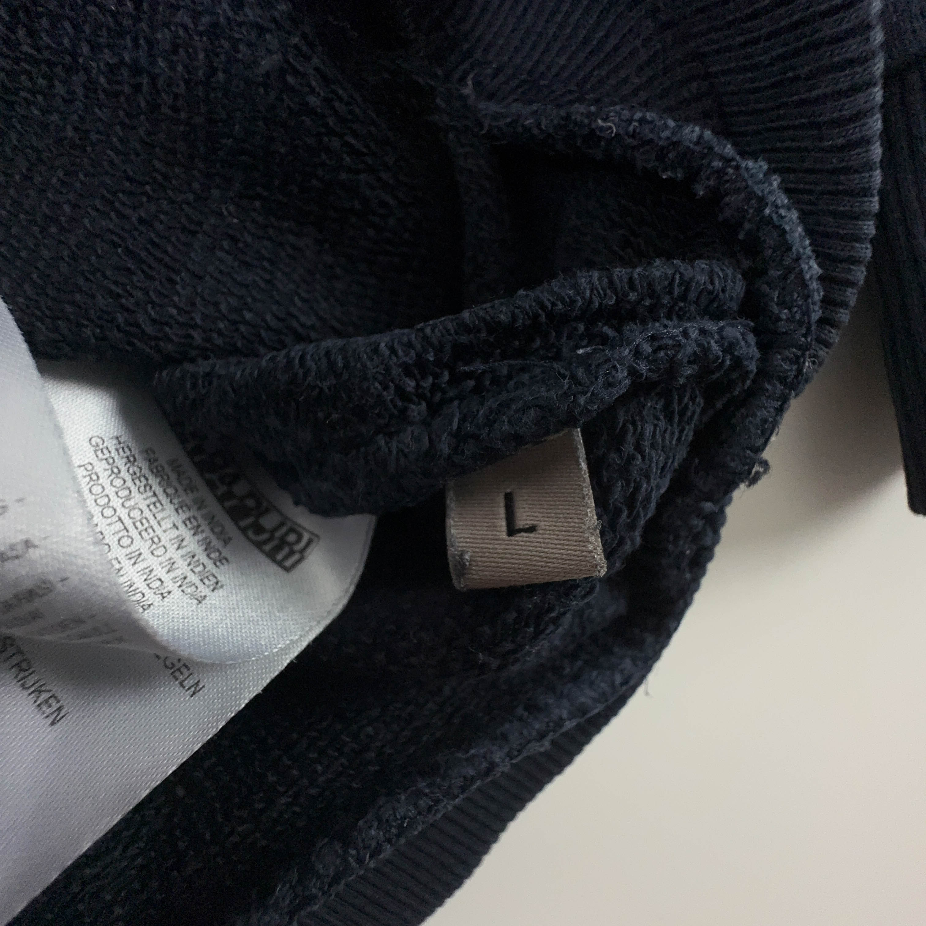 Felpa Napapijri blu scura a girocollo in cotone - Taglia L uomo