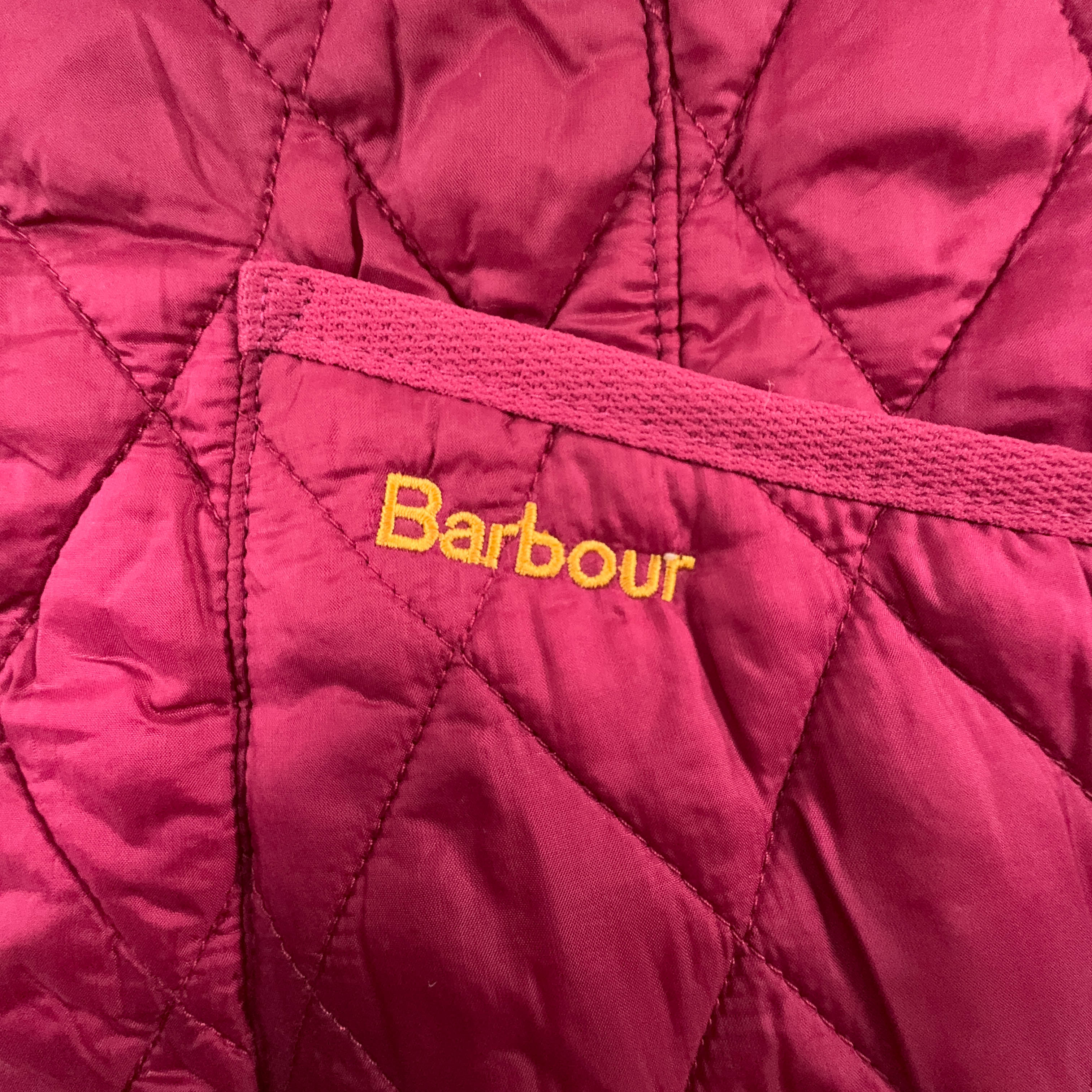 Giacca Barbour smanicata trapuntata rosa con zip - Taglia EU 42 uomo