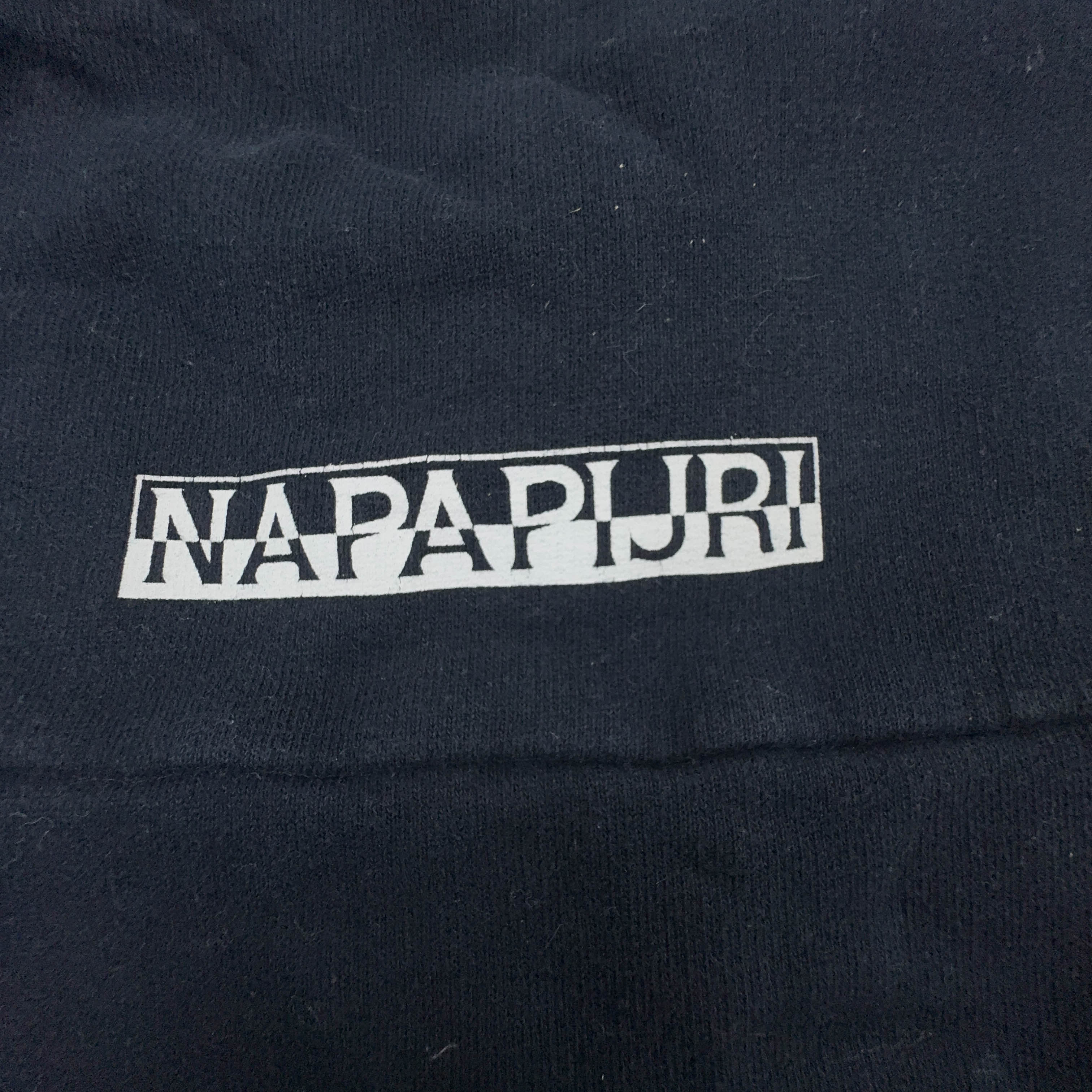 Felpa Napapijri blu scura a girocollo in cotone - Taglia L uomo