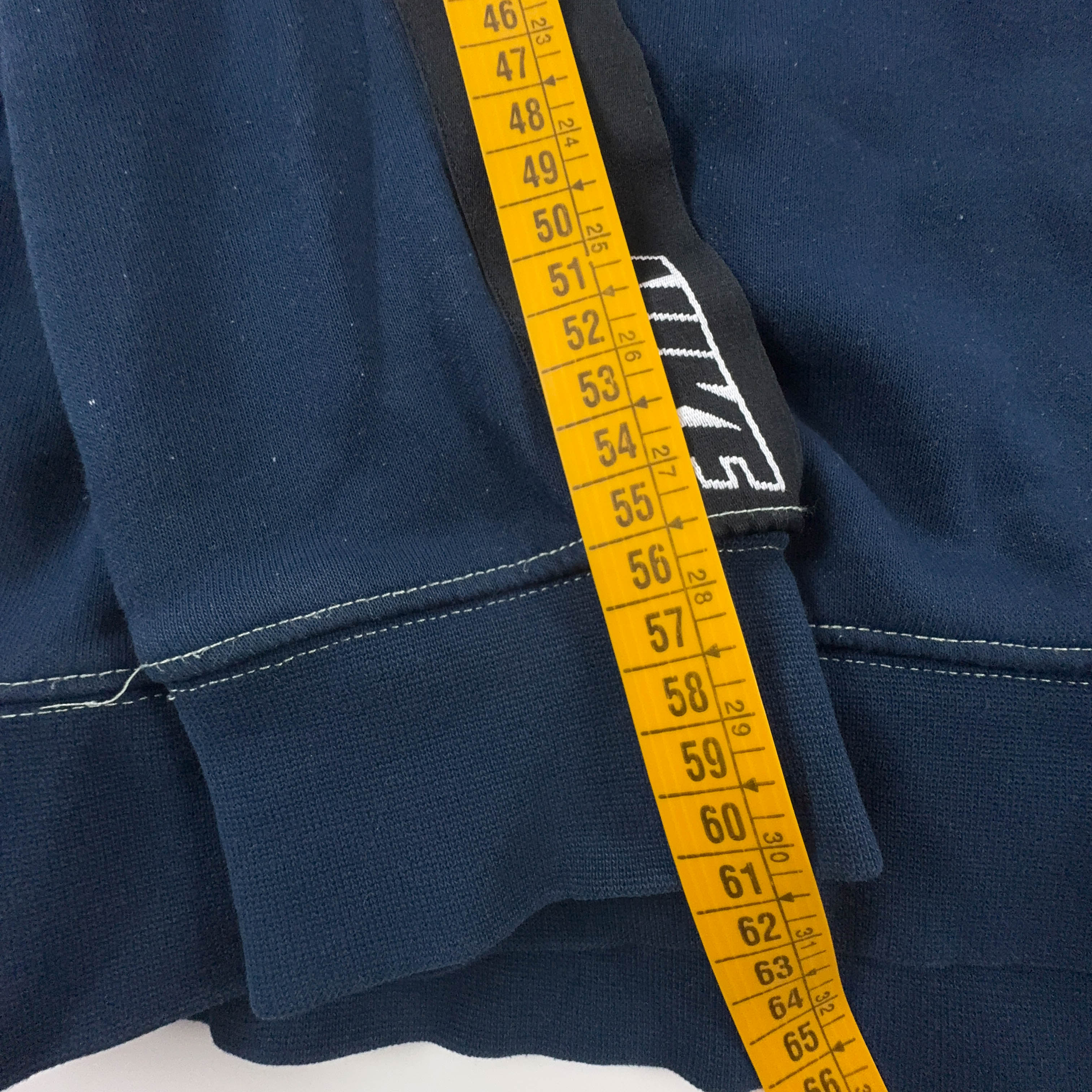 Felpa Nike blu con cappuccio e logo ricamato 80% cotone - Taglia S/M uomo