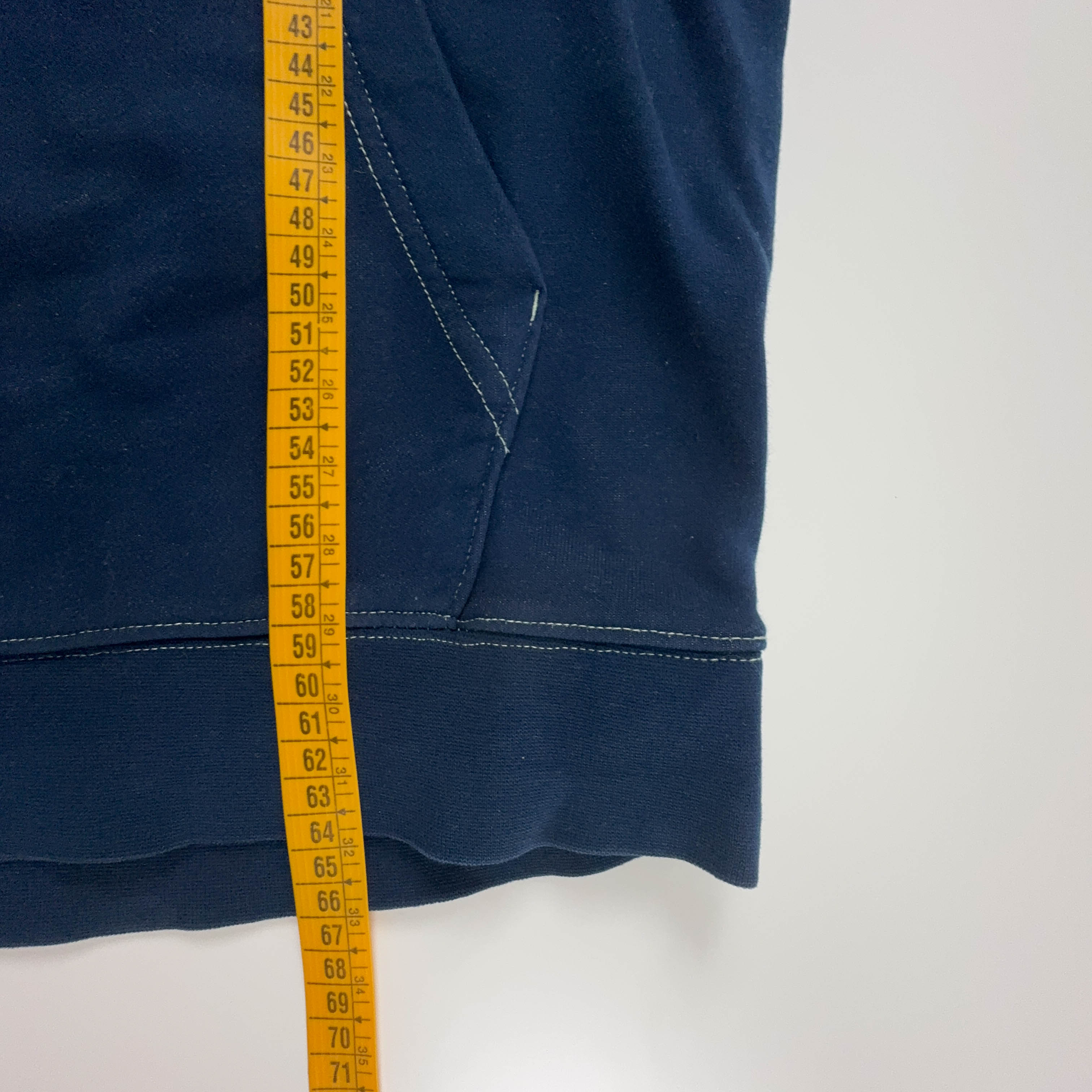 Felpa Nike blu con cappuccio e logo ricamato 80% cotone - Taglia S/M uomo