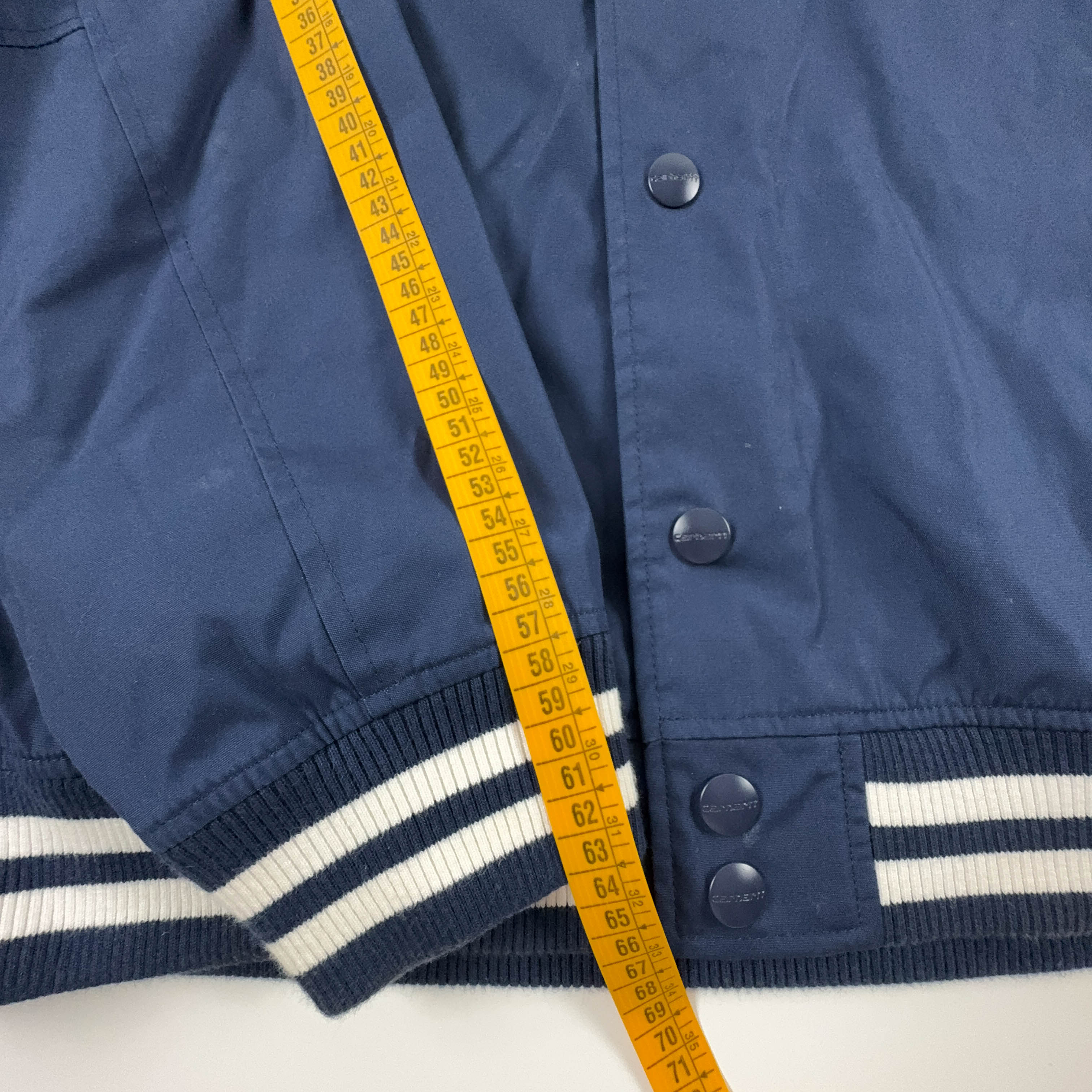 Giacca Carhartt blu e bianca con bottoni - Taglia M uomo