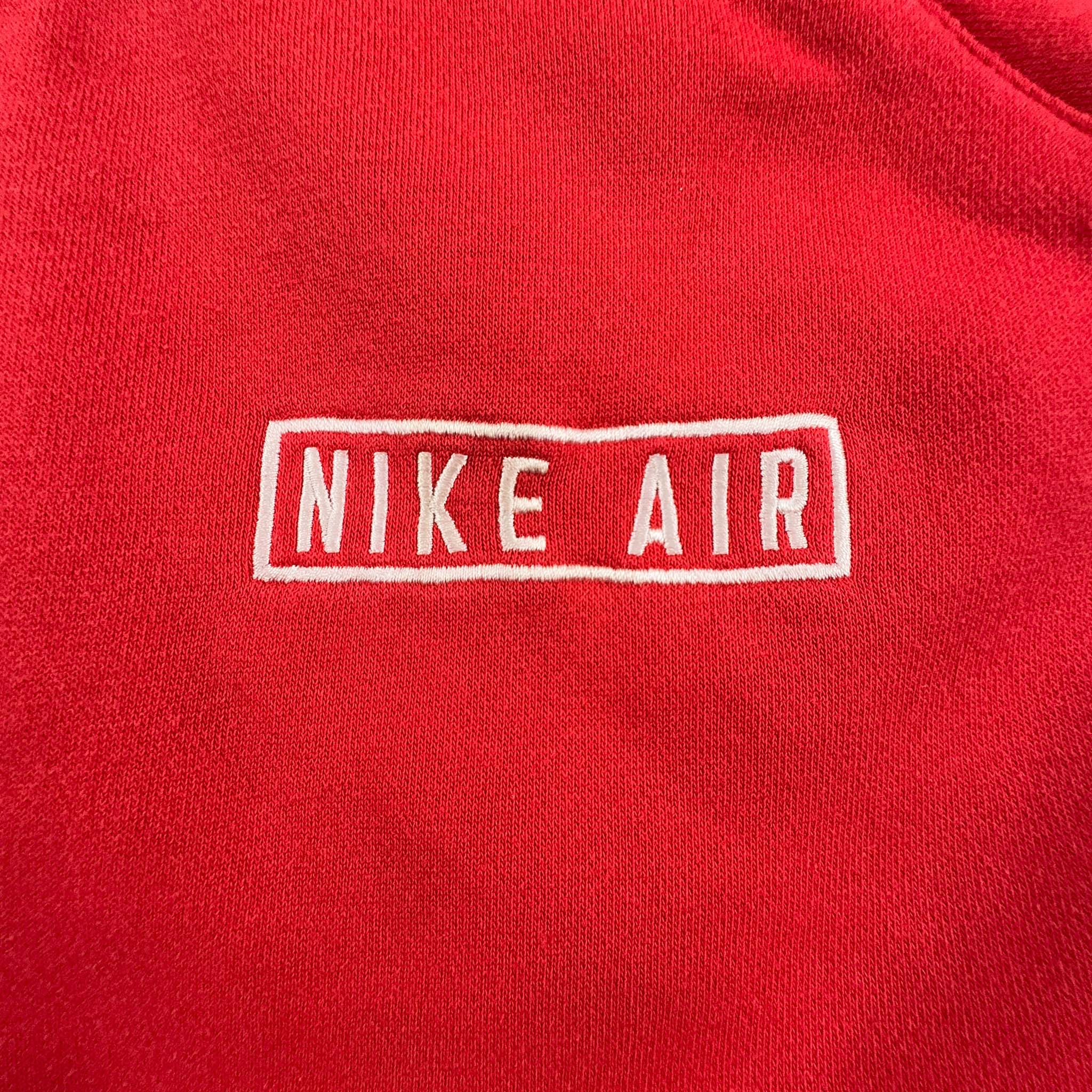 Felpa Nike Air rossa con zip e cappuccio - Taglia M/L uomo