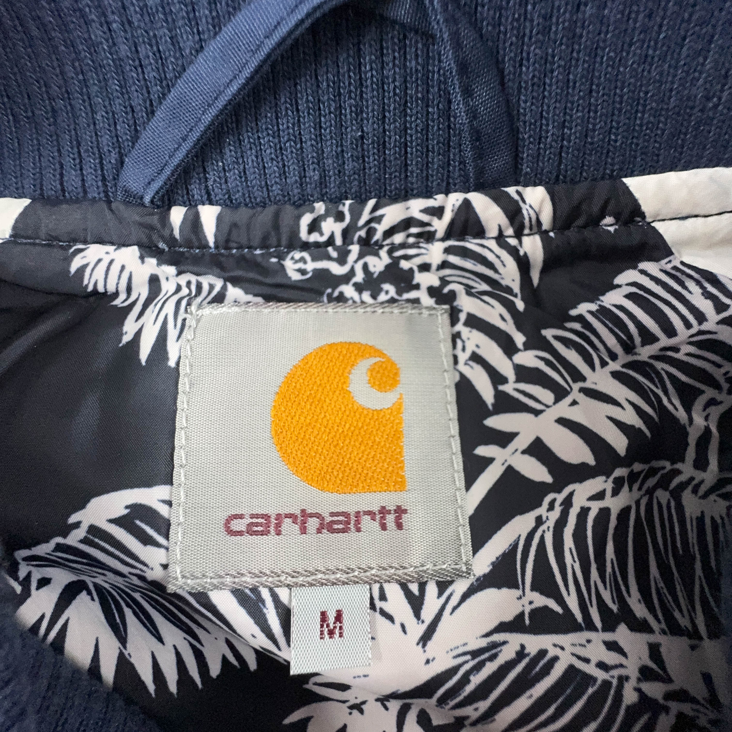 Giacca Carhartt blu e bianca con bottoni - Taglia M uomo