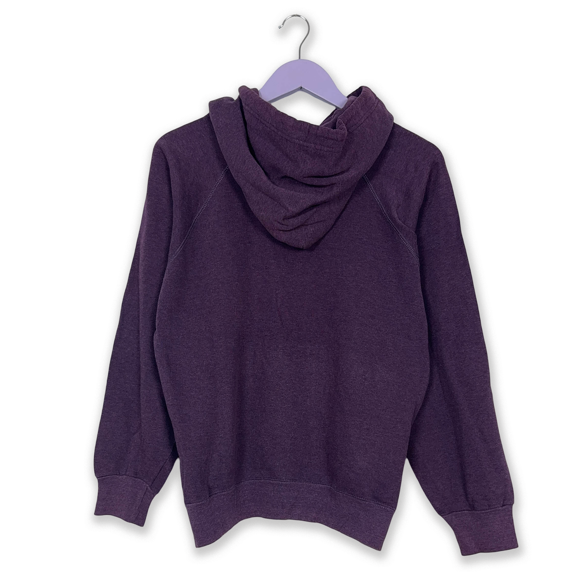 Felpa Champion viola con cappuccio in cotone logo grande stampato anni 2000 - Taglia S uomo