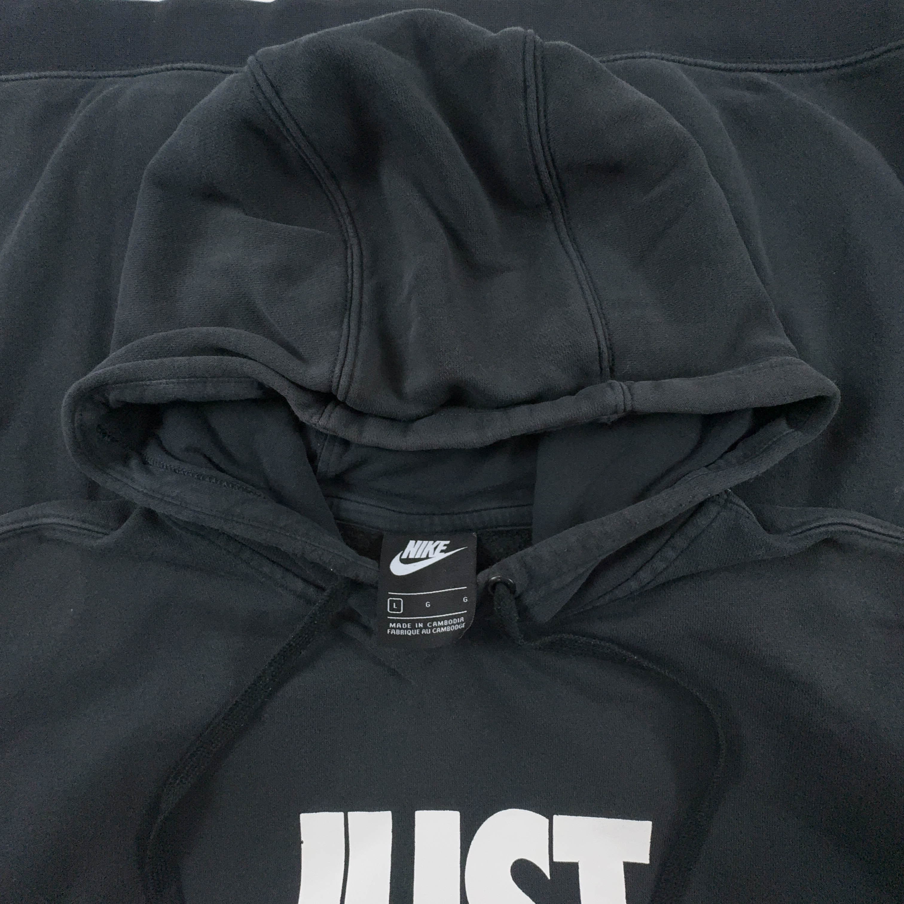 Felpa Nike nera con cappuccio 80% cotone - Taglia L uomo