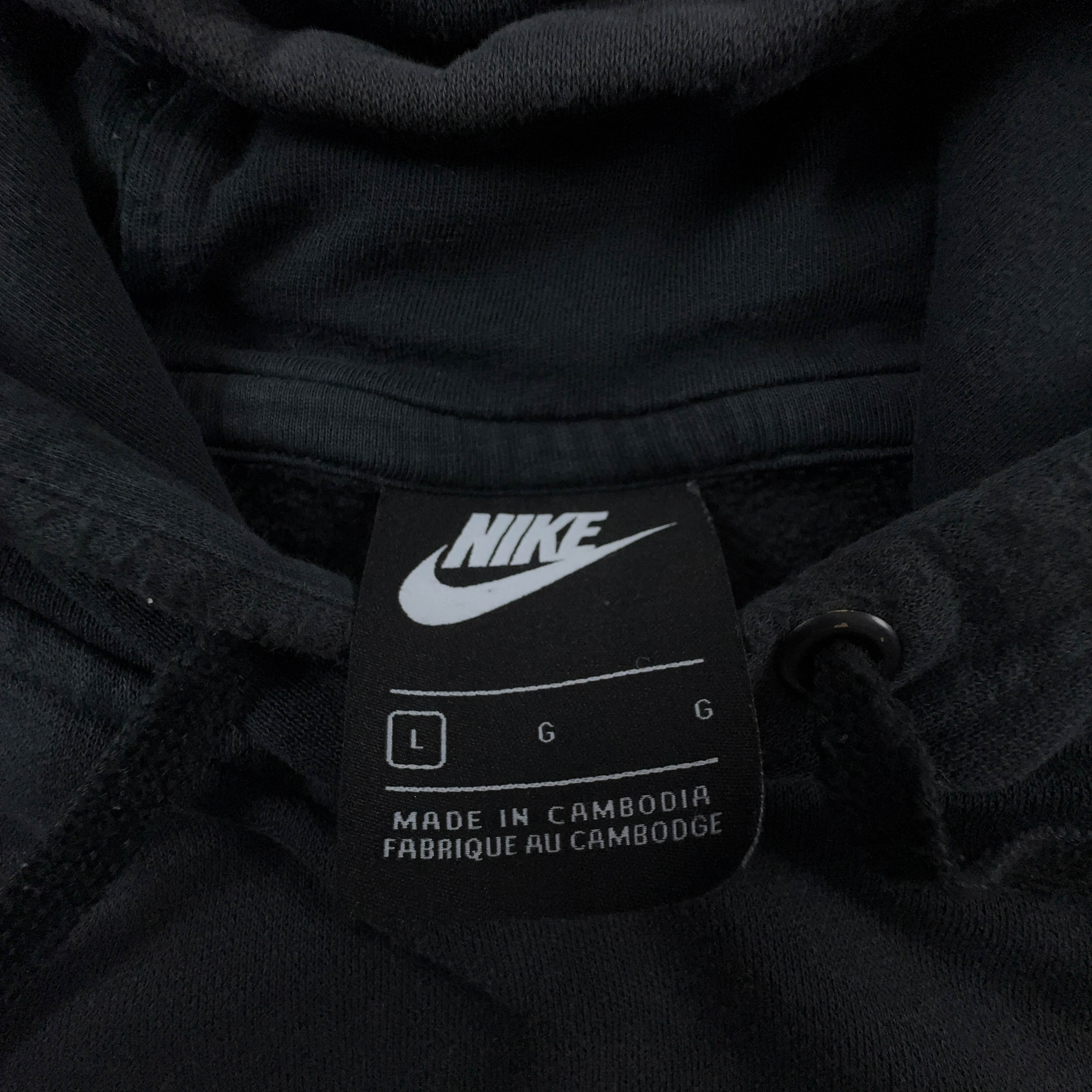 Felpa Nike nera con cappuccio 80% cotone - Taglia L uomo