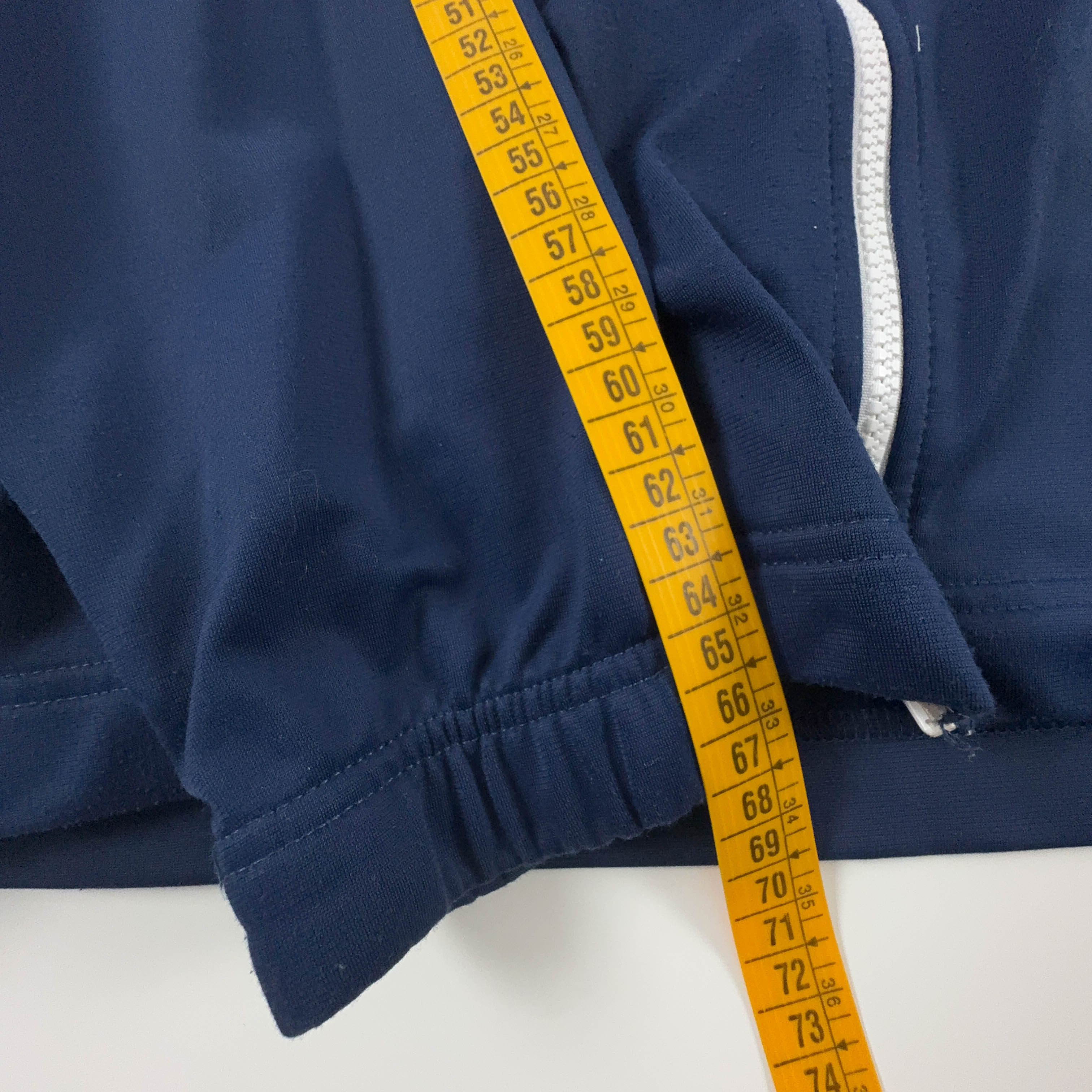 Felpa Nike blu con zip e logo ricamato - Taglia M uomo