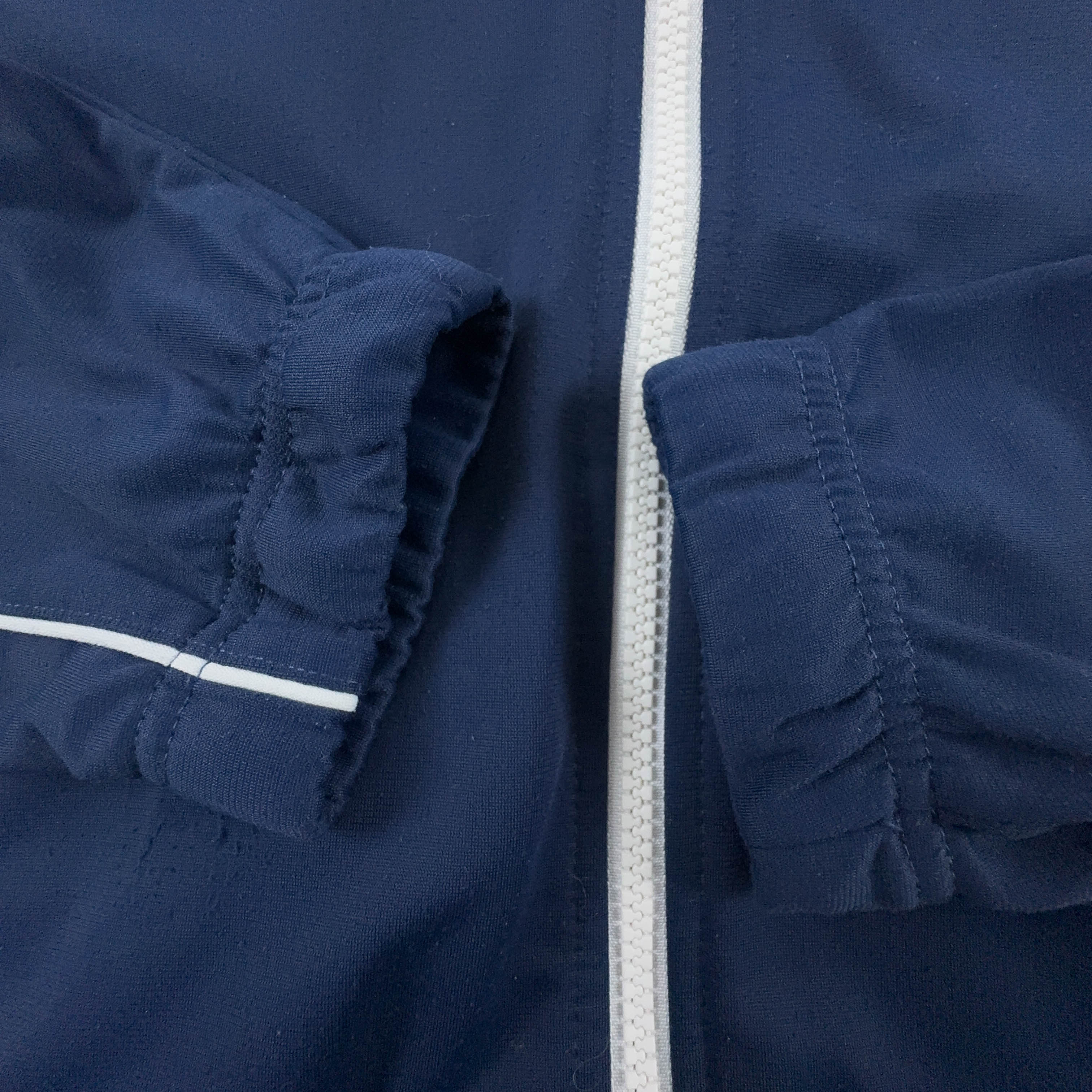 Felpa Nike blu con zip e logo ricamato - Taglia M uomo