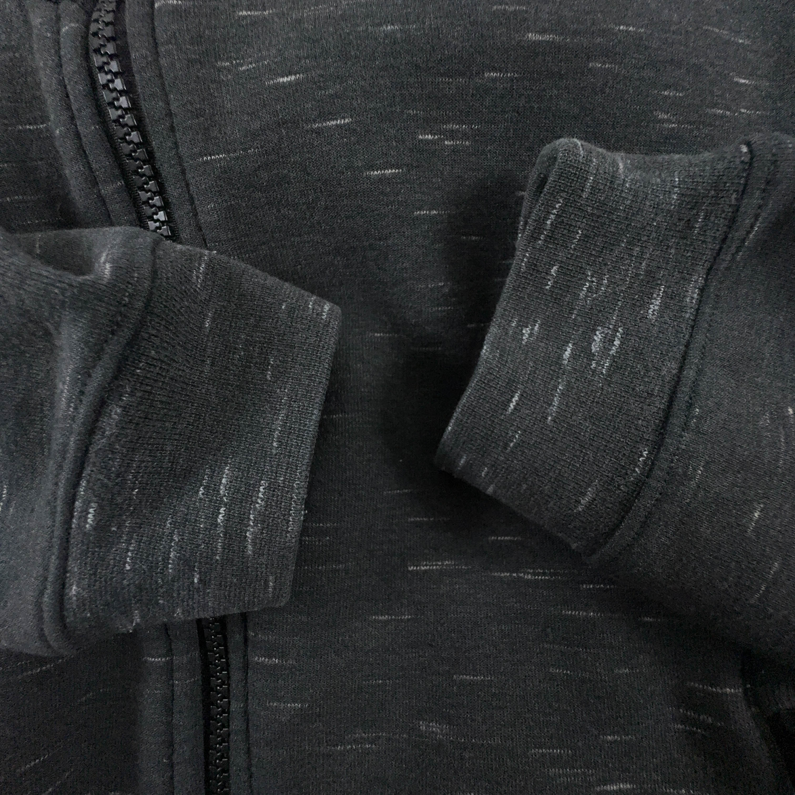 Felpa Nike grigia scura con cappuccio e zip 80% cotone - Taglia S/M uomo