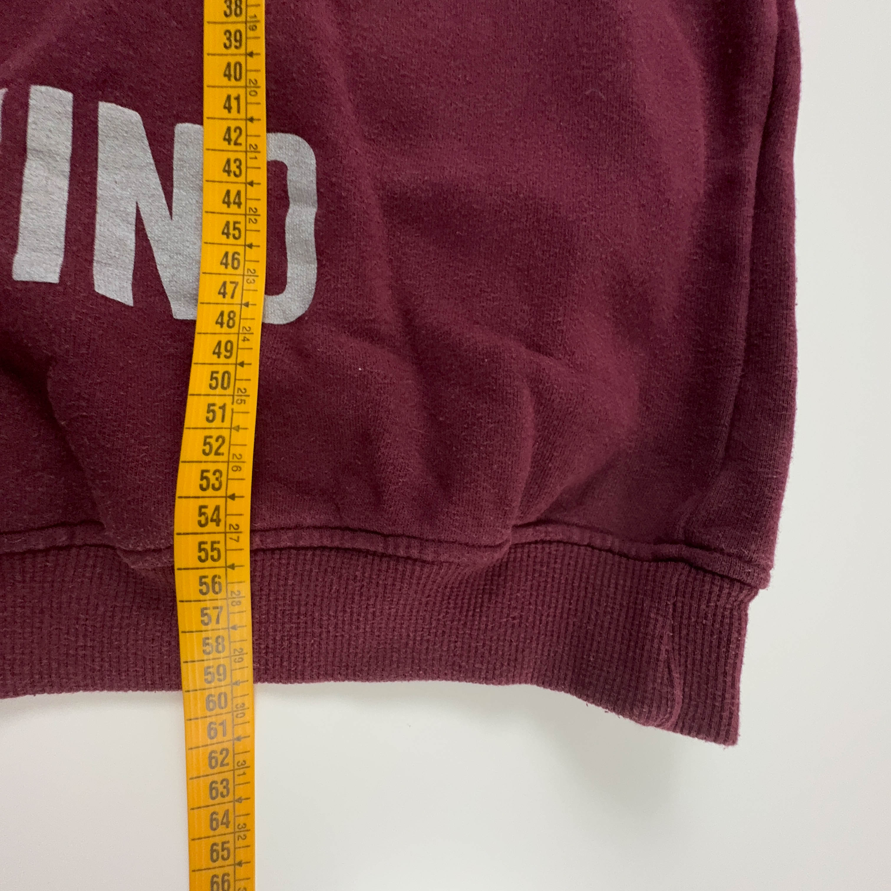 Felpa Moschino bordeaux a girocollo 90% cotone - Taglia S/M uomo