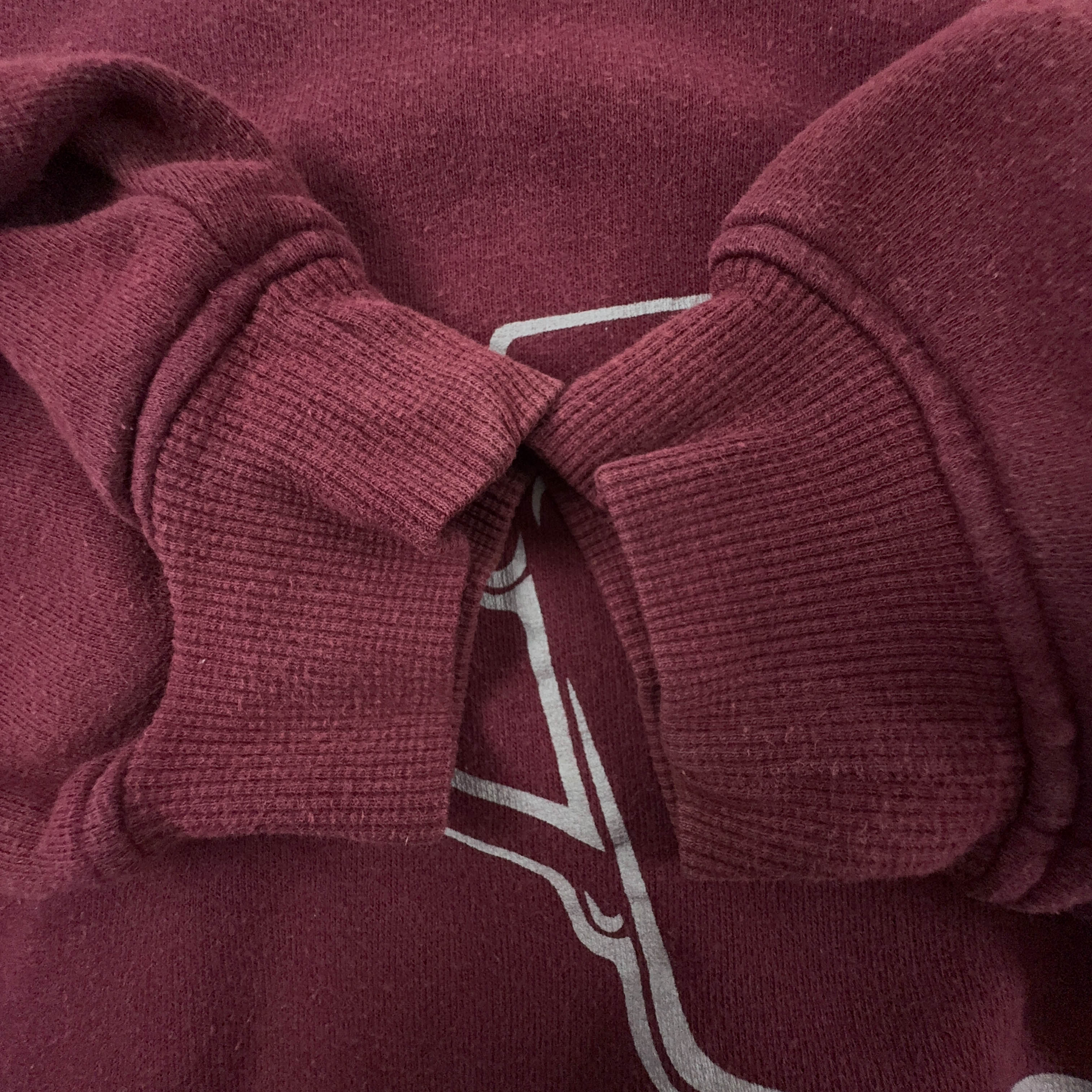 Felpa Moschino bordeaux a girocollo 90% cotone - Taglia S/M uomo