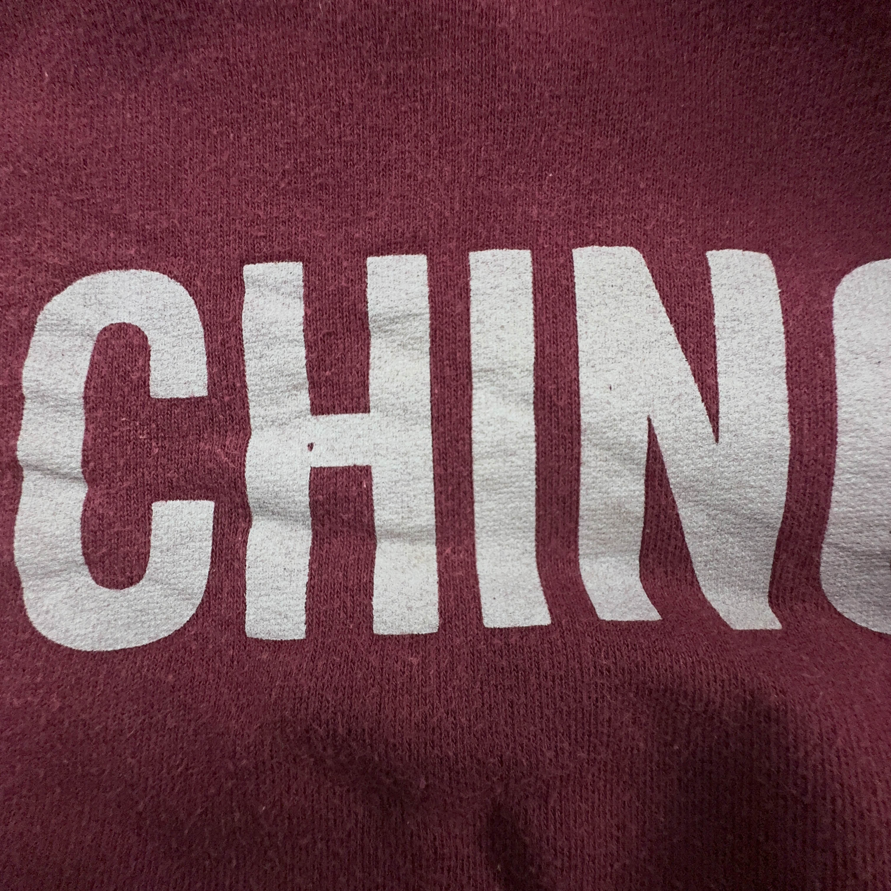 Felpa Moschino bordeaux a girocollo 90% cotone - Taglia S/M uomo