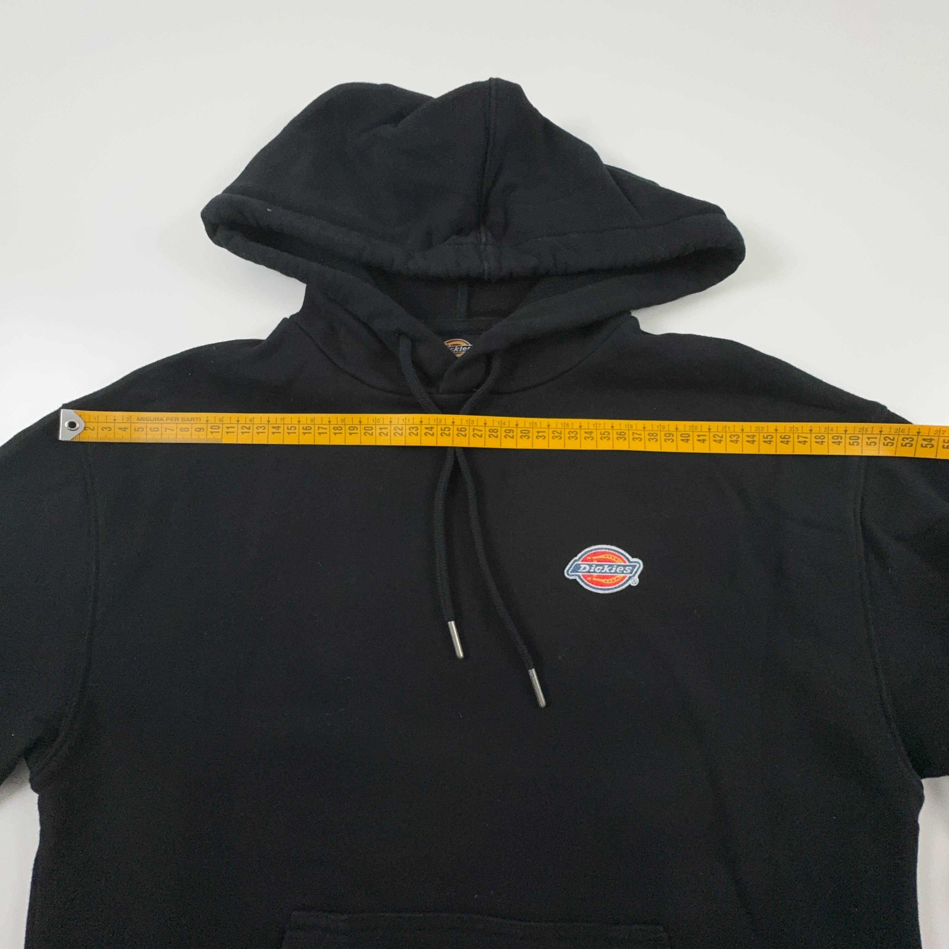 Felpa Dickies nera con cappuccio e logo ricamato in cotone - Taglia S uomo