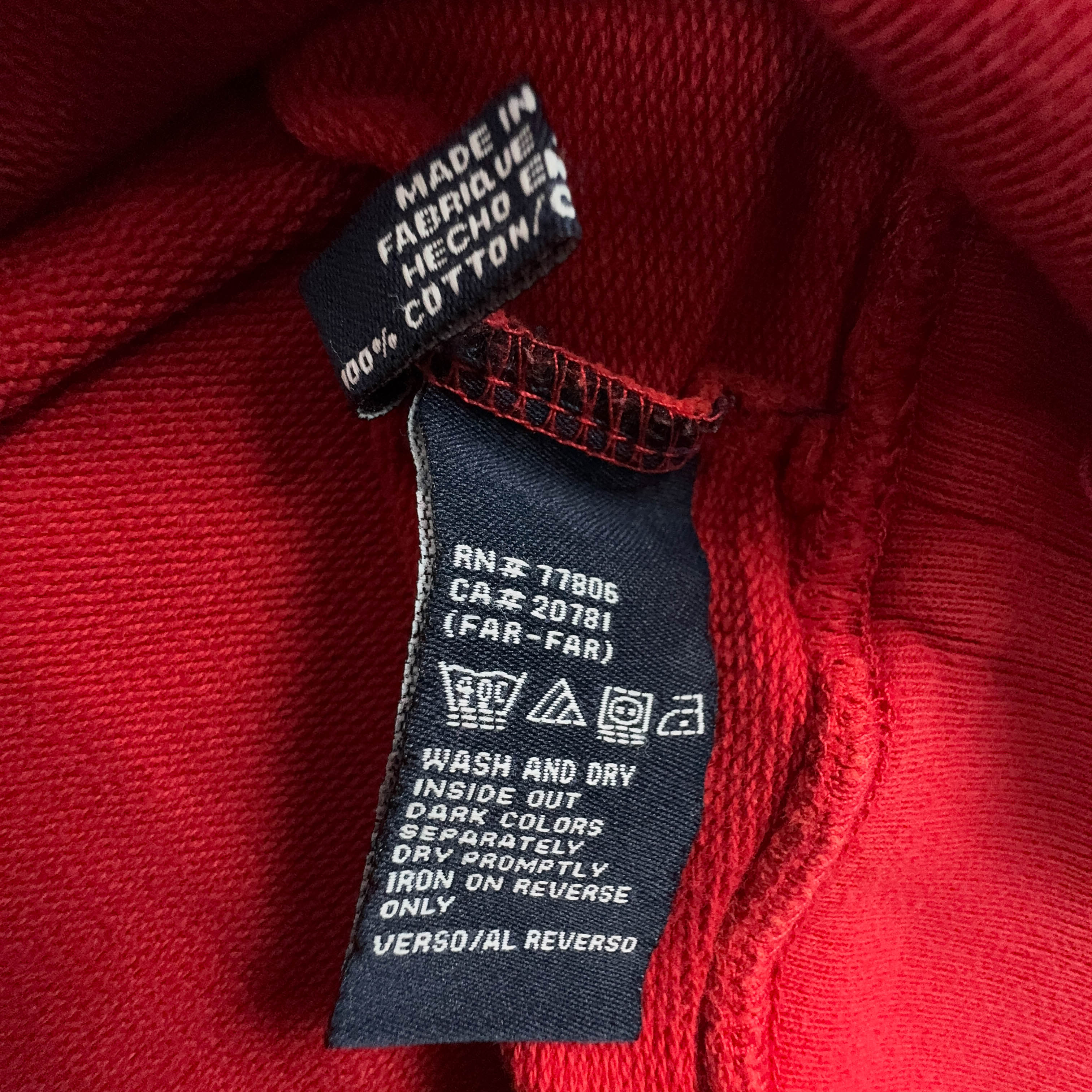 Felpa Tommy Hilfiger Vintage rossa in cotone a girocollo anni 2000 - Taglia L uomo